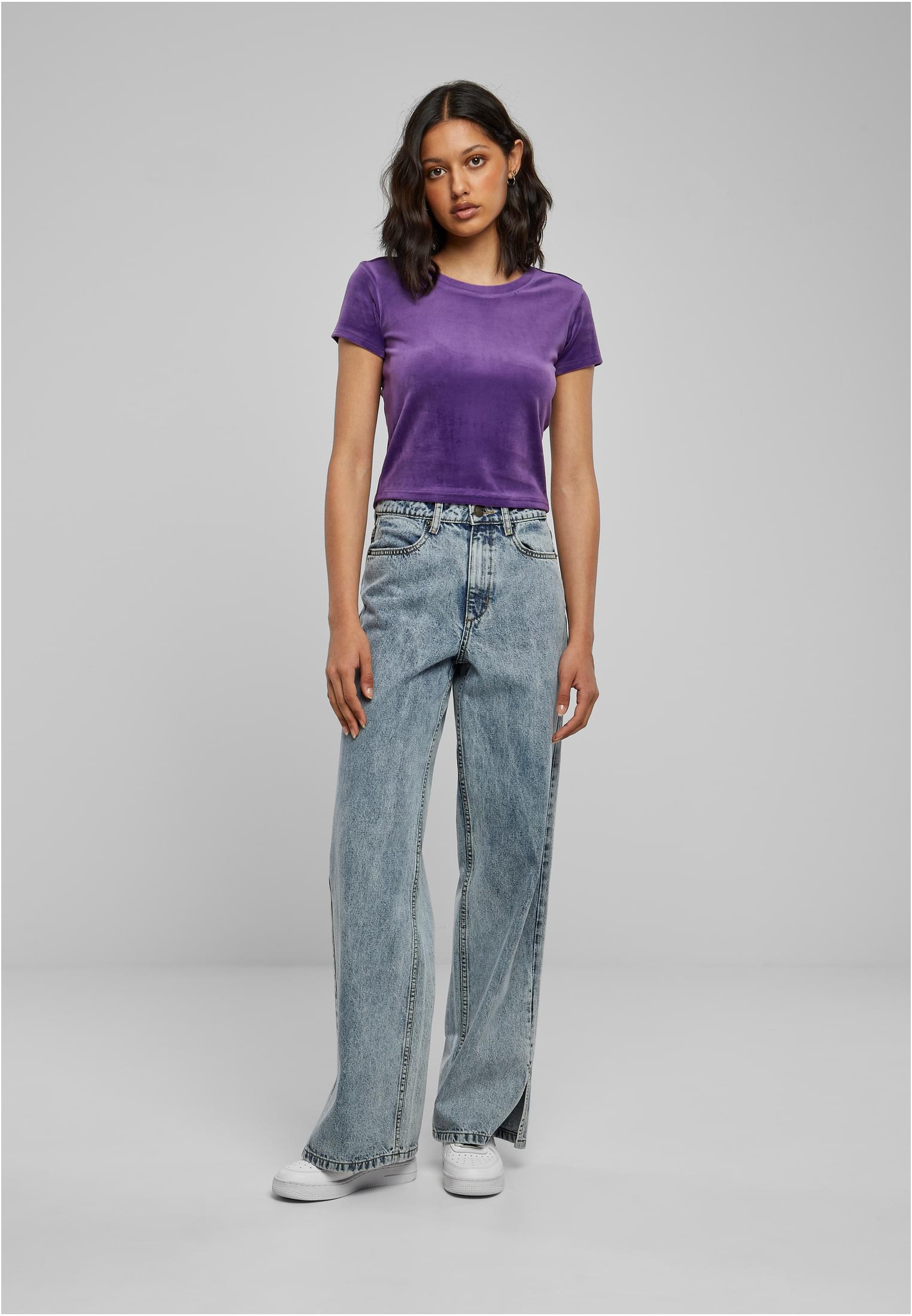 Krátké sametové tričko UC