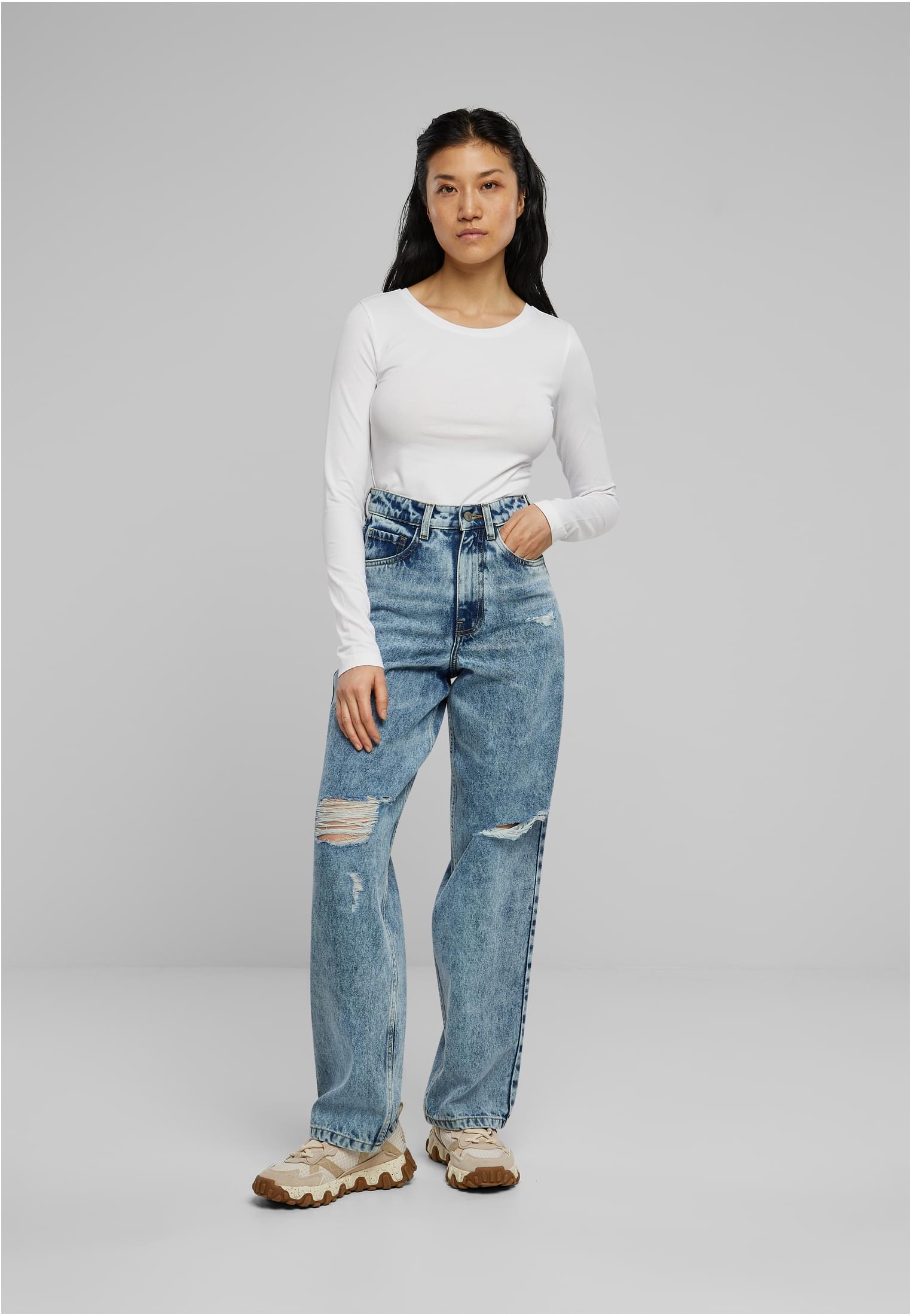 Body de manga comprida em jersey elástico UC