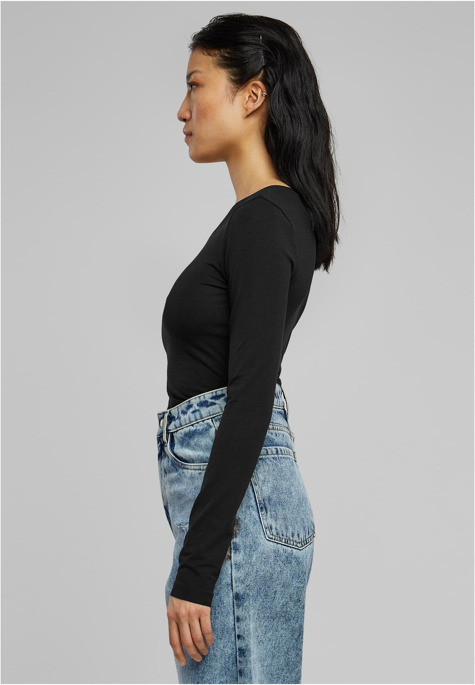 Body de manga comprida em jersey elástico UC