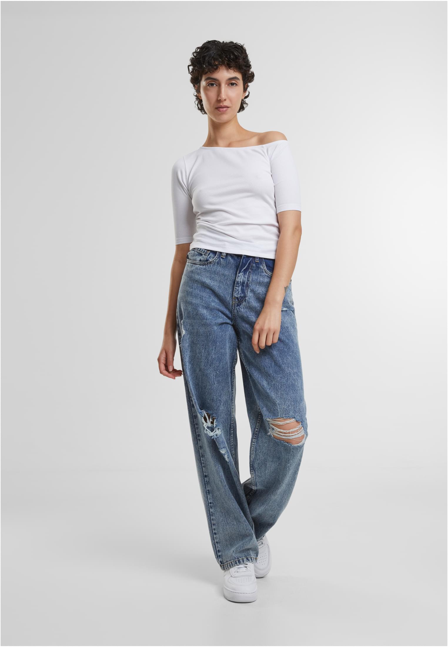 Pantaloni in denim a gamba larga UC Distressed anni '90