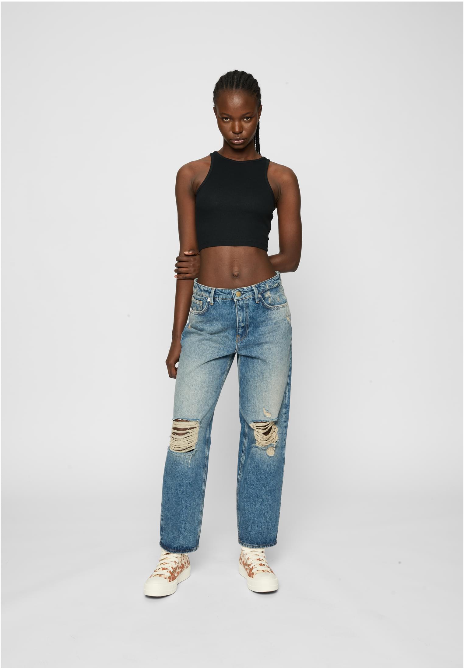 UC Organic Cropped Rib Top Pacote com 2