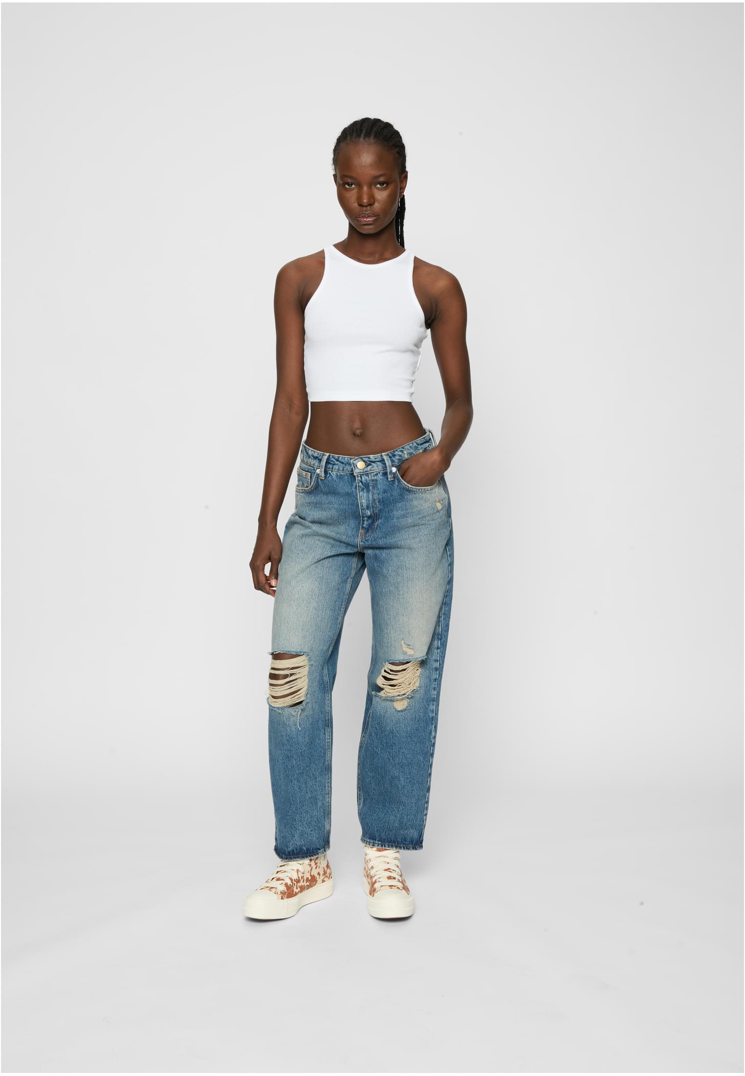 UC Organic Cropped Rib Top Pacote com 2