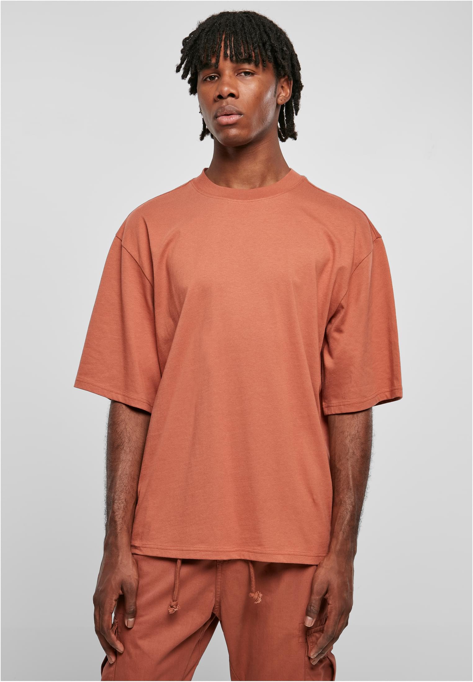 Biologische Oversized Mouw Tee terracotta XXL
