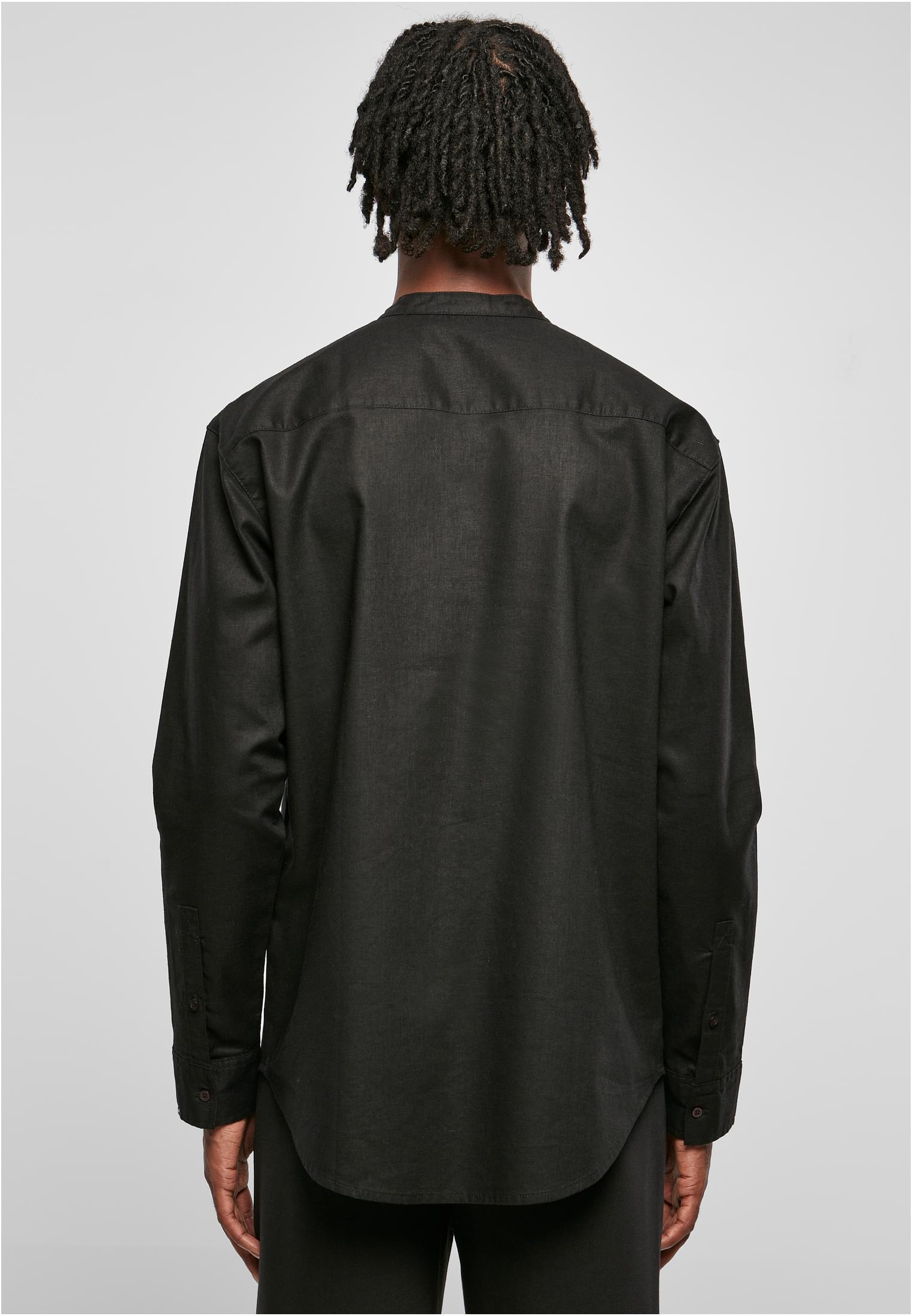 UC Cotton Linen Stand Up Collar Shirt