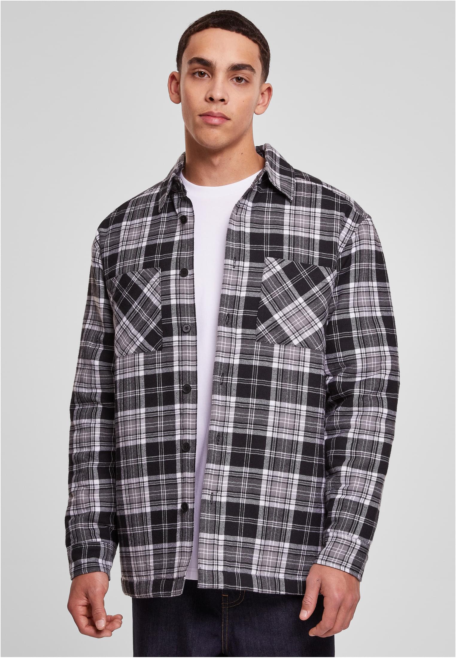 padded jacket camicia quadri imbottita