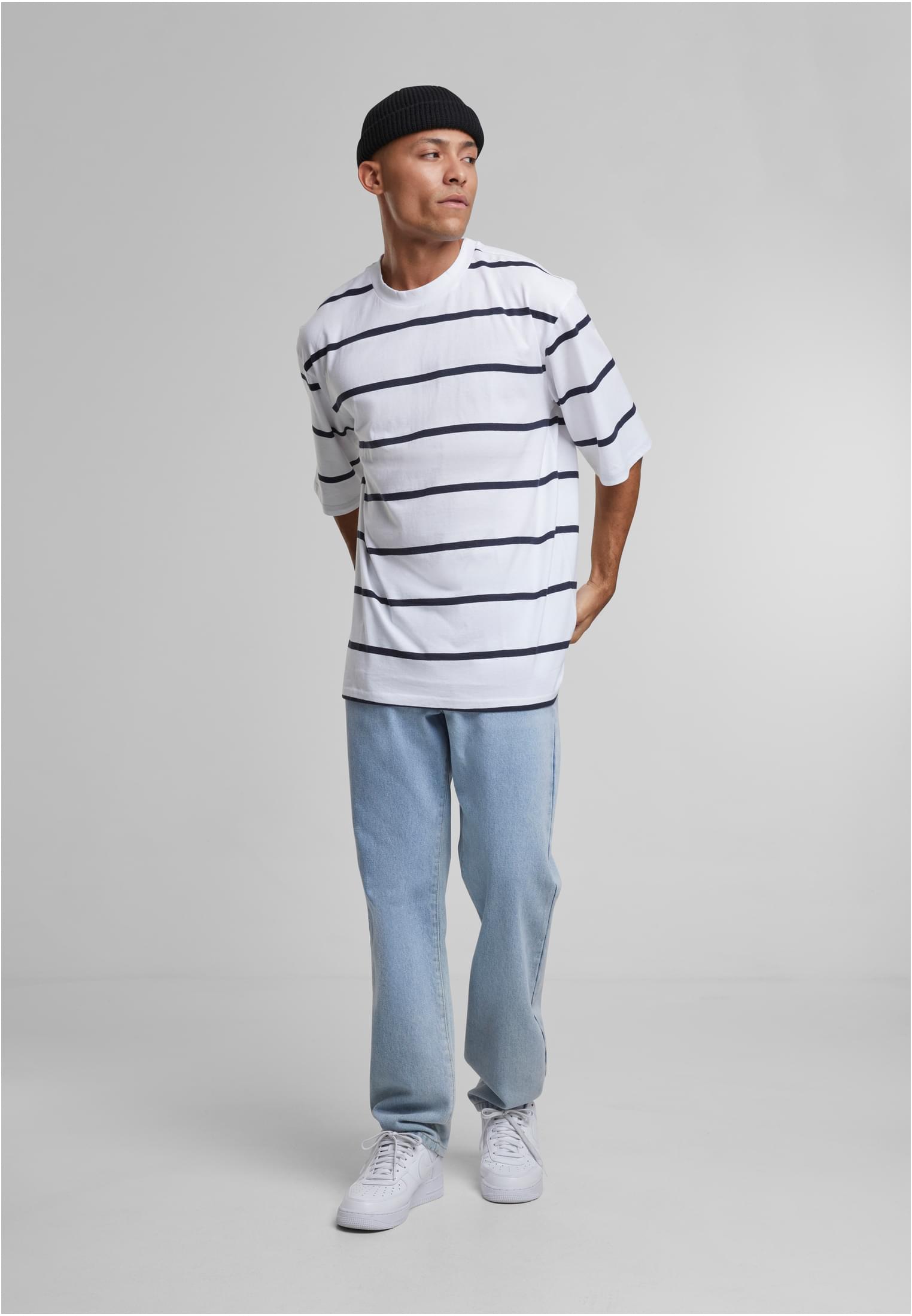 UC Oversized Mouw Modern Gestreept T-shirt