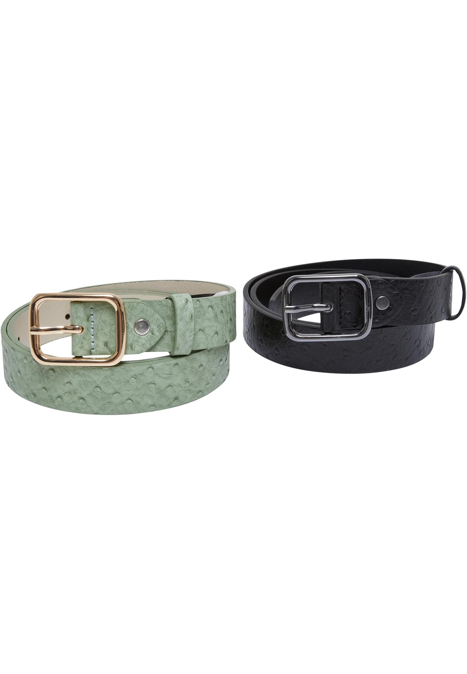 UC Ostrich Synthetic Leather Belt 2-Pack