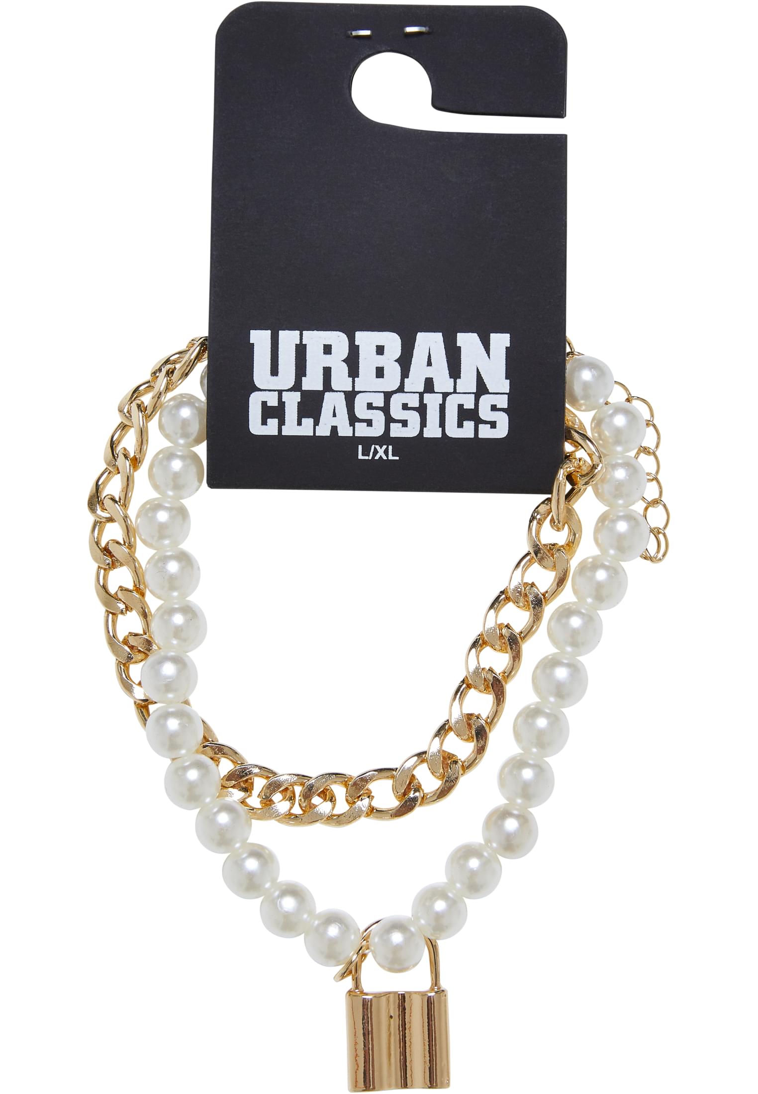 UC Padlock Pearl Layering Bracelet