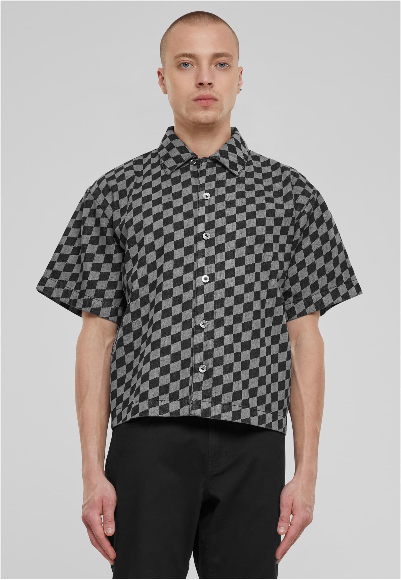 UC Laser Check Printed Boxy Shirt