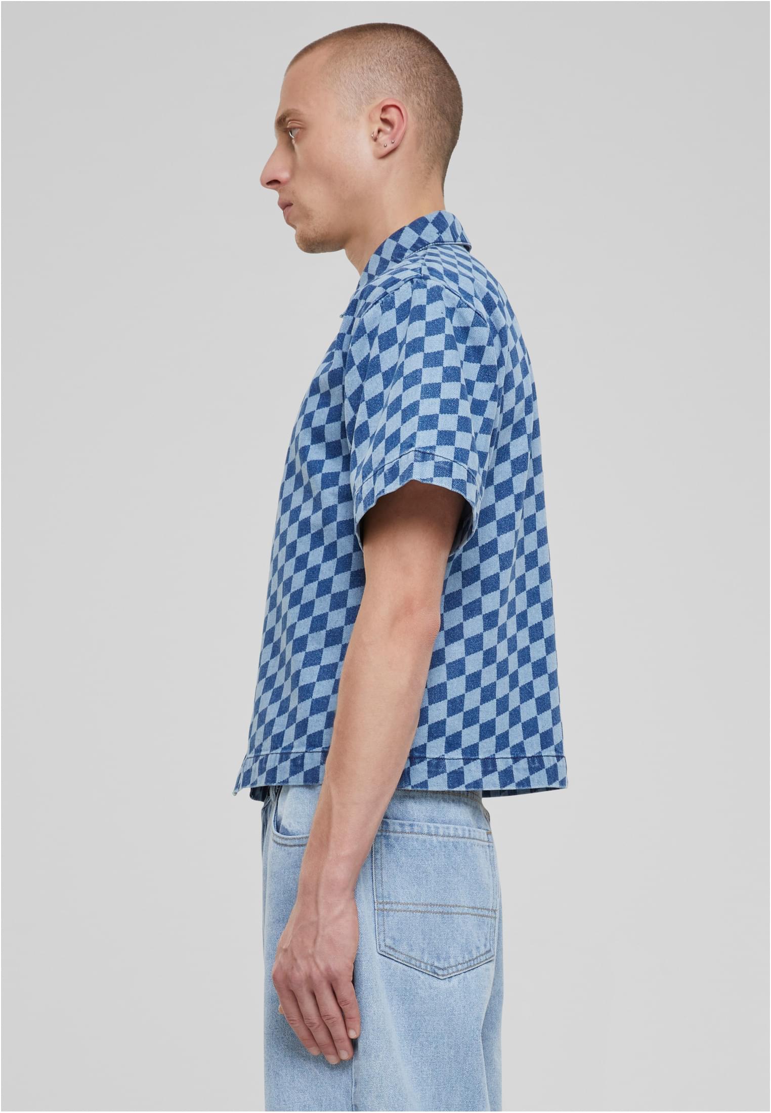 UC Laser Check Printed Boxy Shirt