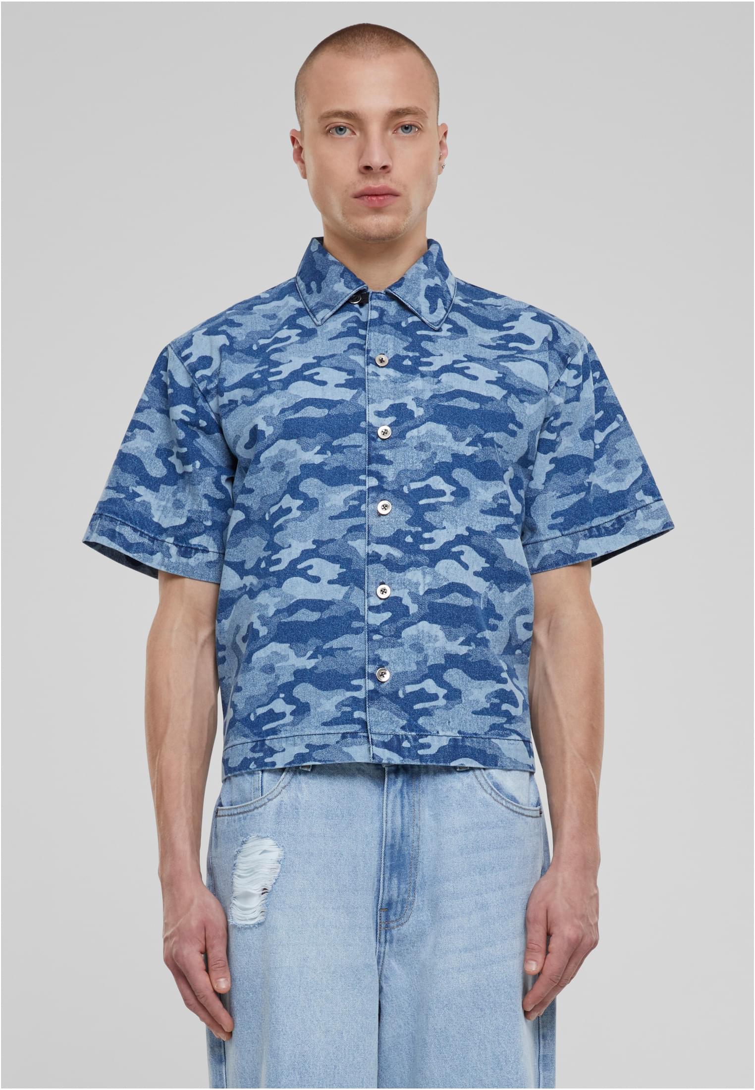 UC Laser Camo Printed Boxy Shirt