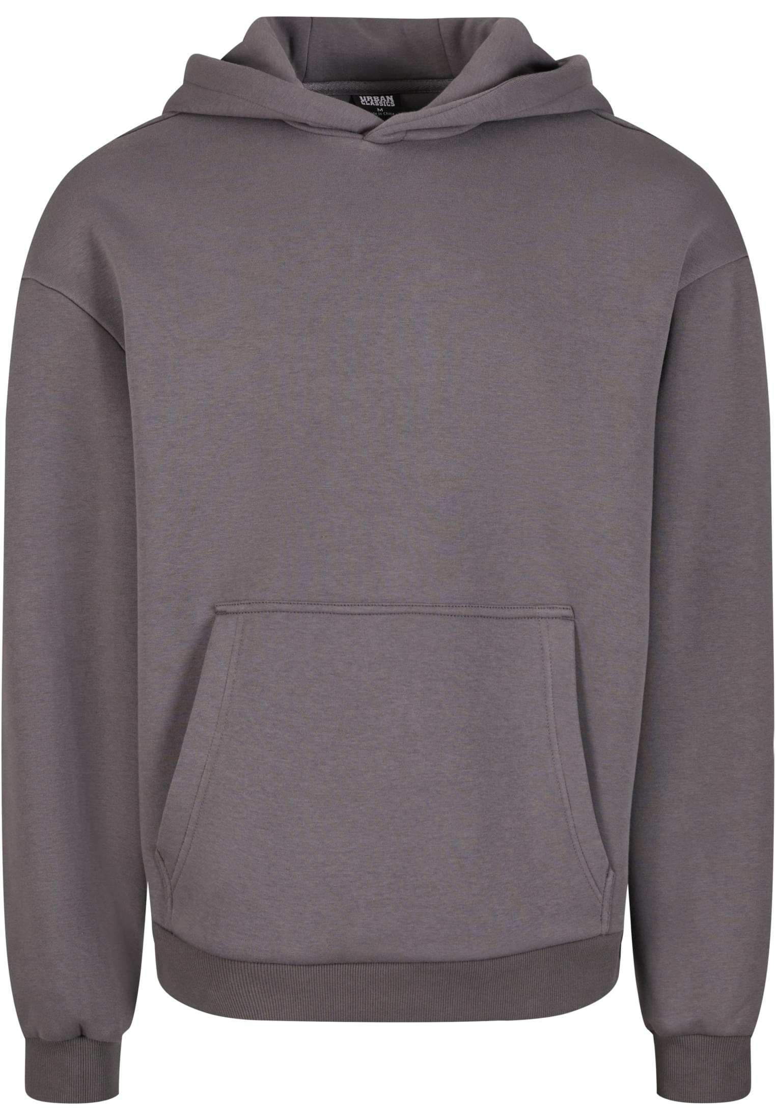 Framsida av mörkgrå Fluffy Hoody från Urban Classics.