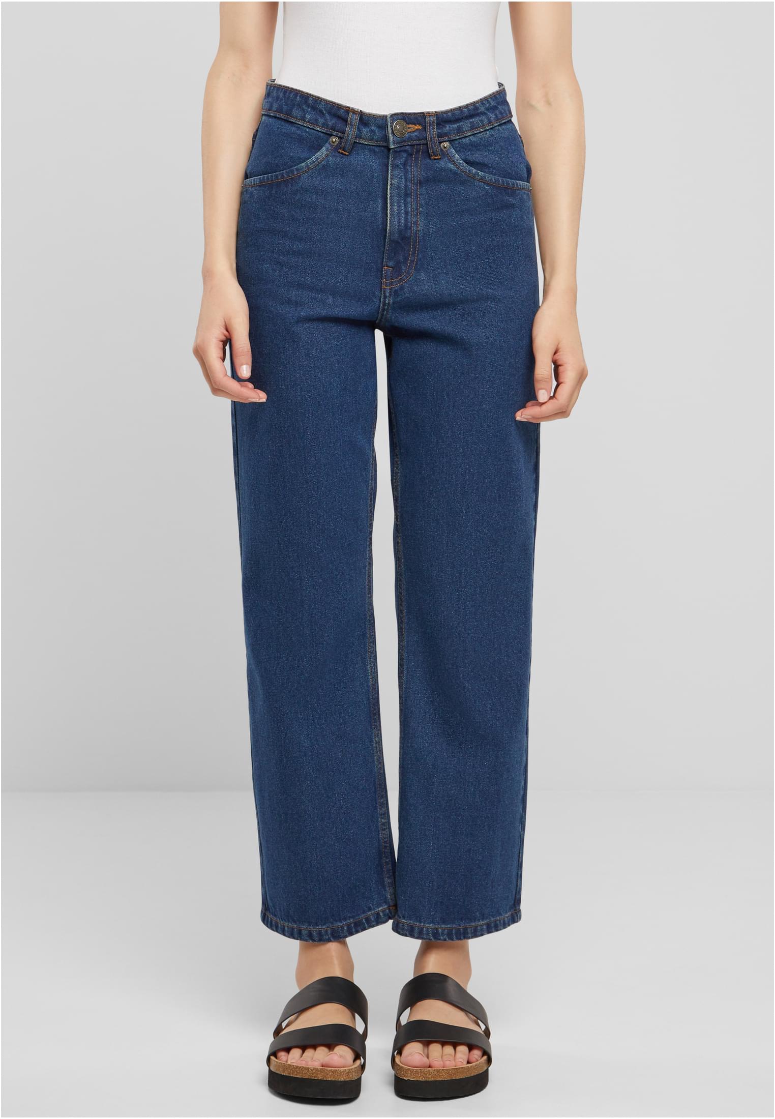 UC Cropped Straight Leg Denim Pants