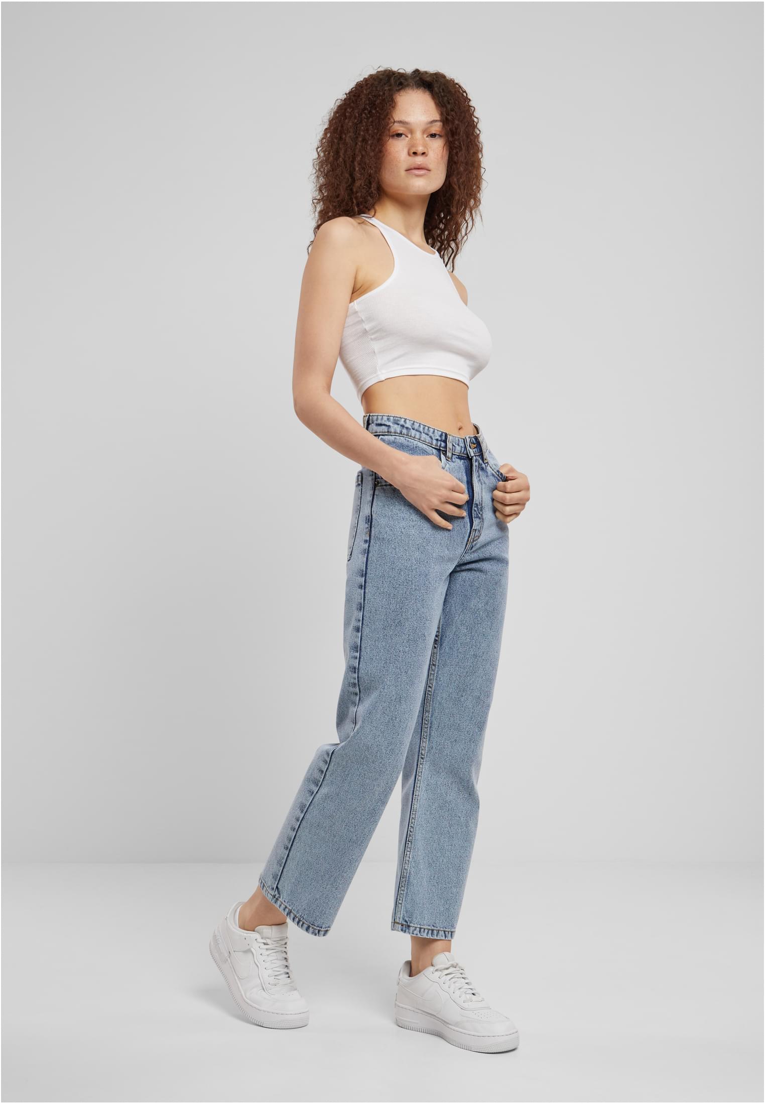 Pantaloni in denim a gamba dritta cropped UC