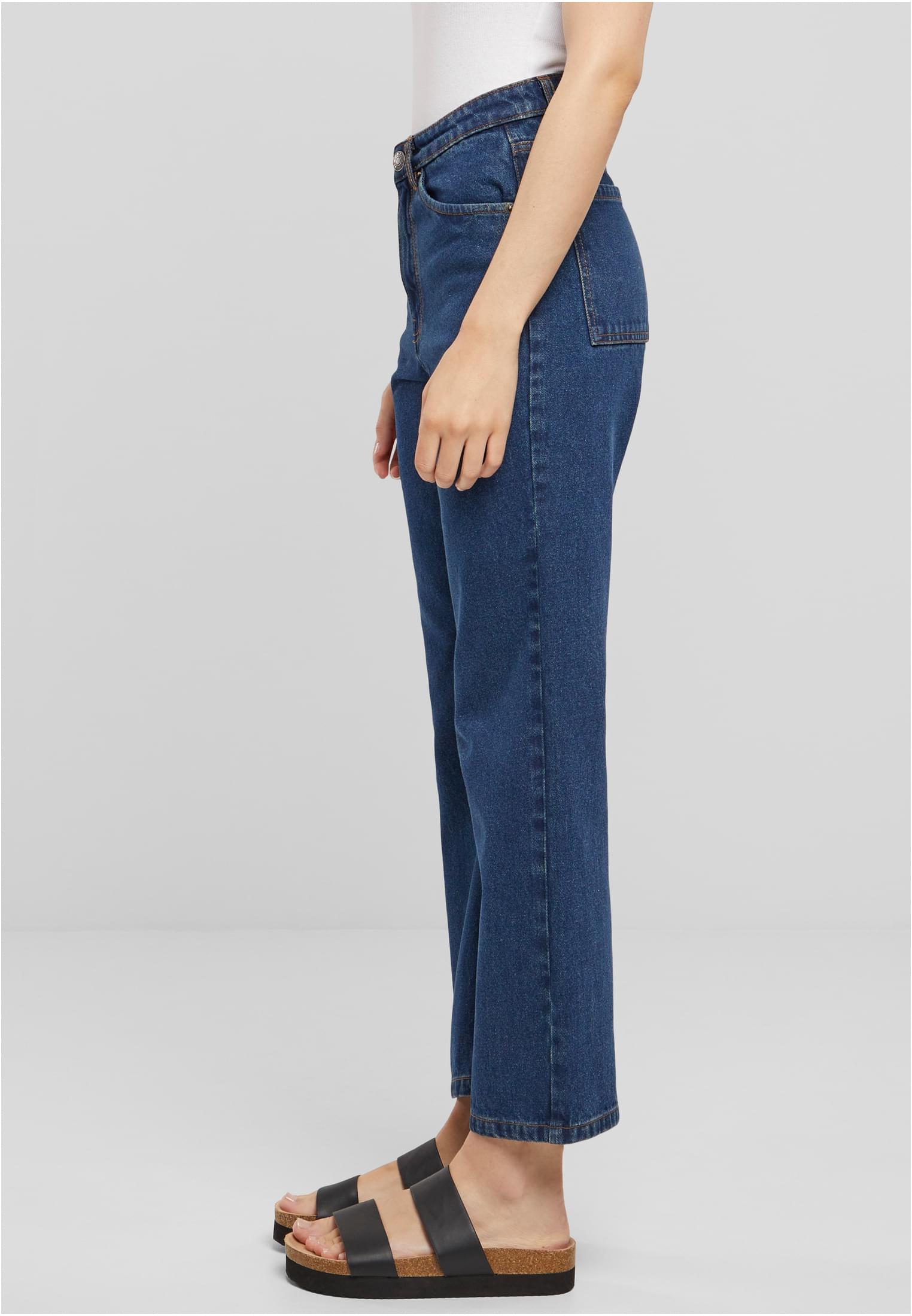 Pantaloni in denim a gamba dritta cropped UC