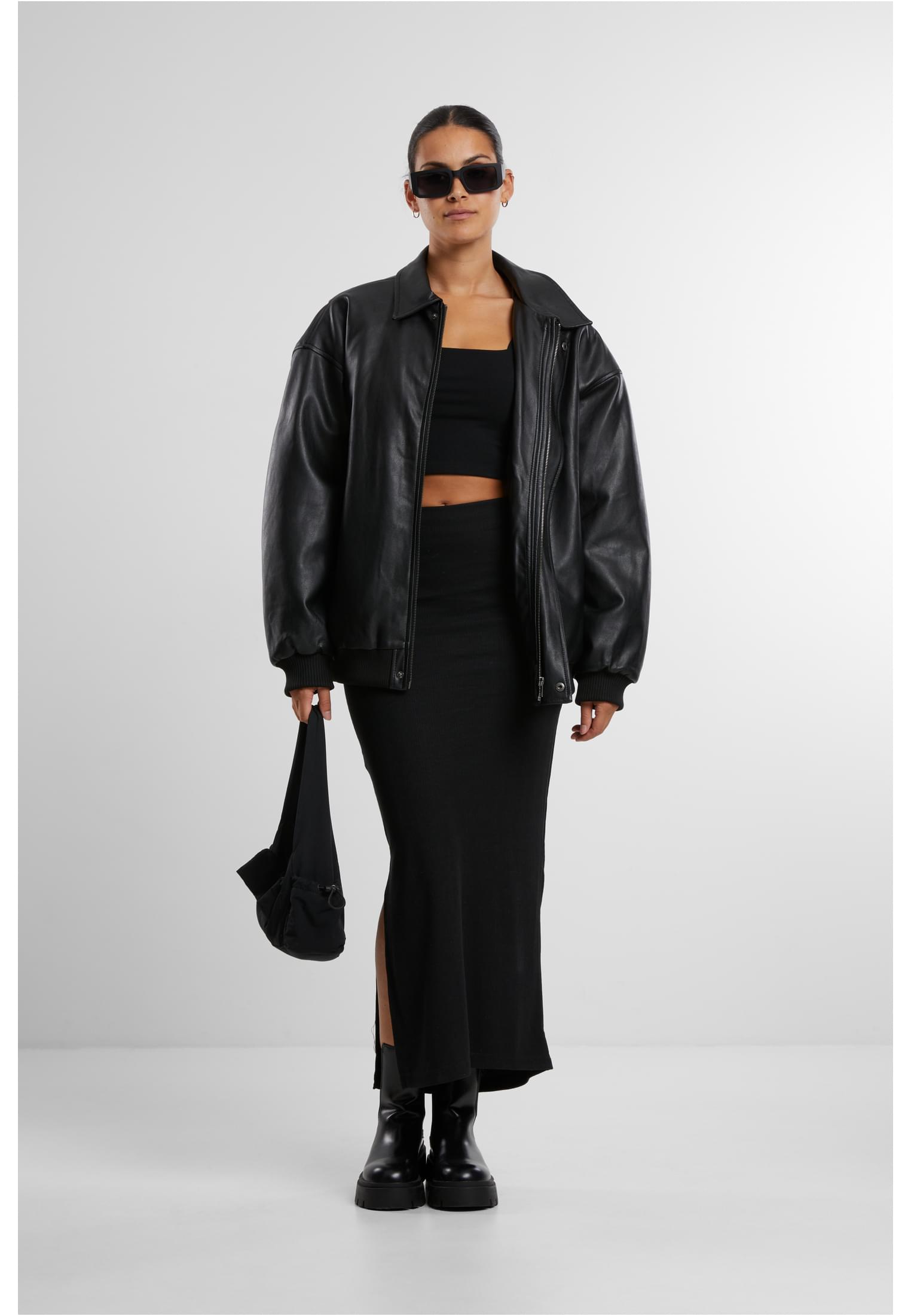 UC Rib High Slit Skirt