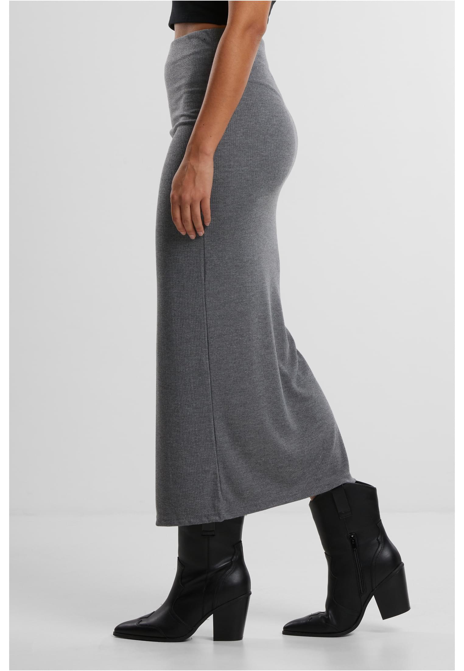 UC Rib High Slit Skirt