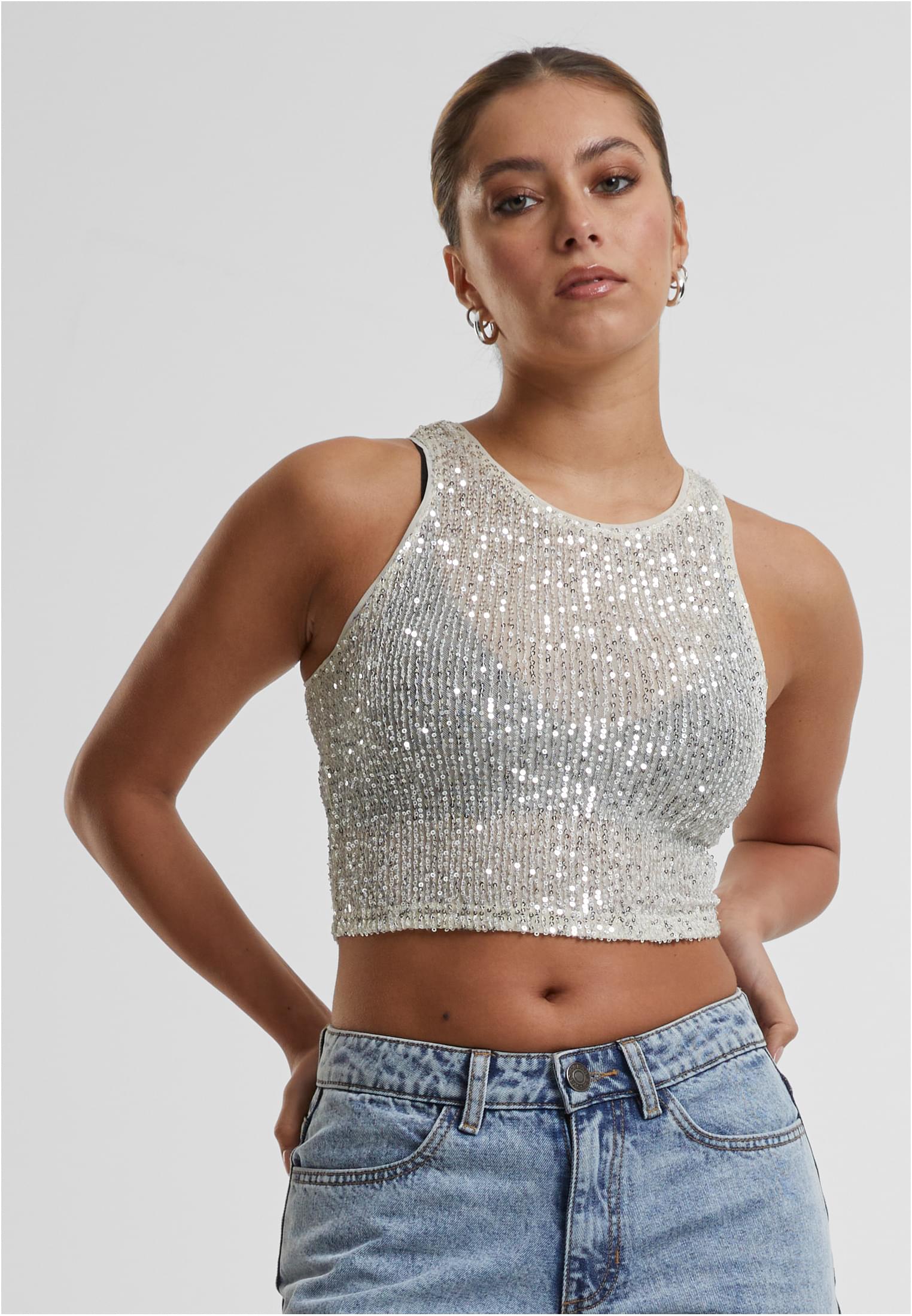UC Sequins Cropped Top