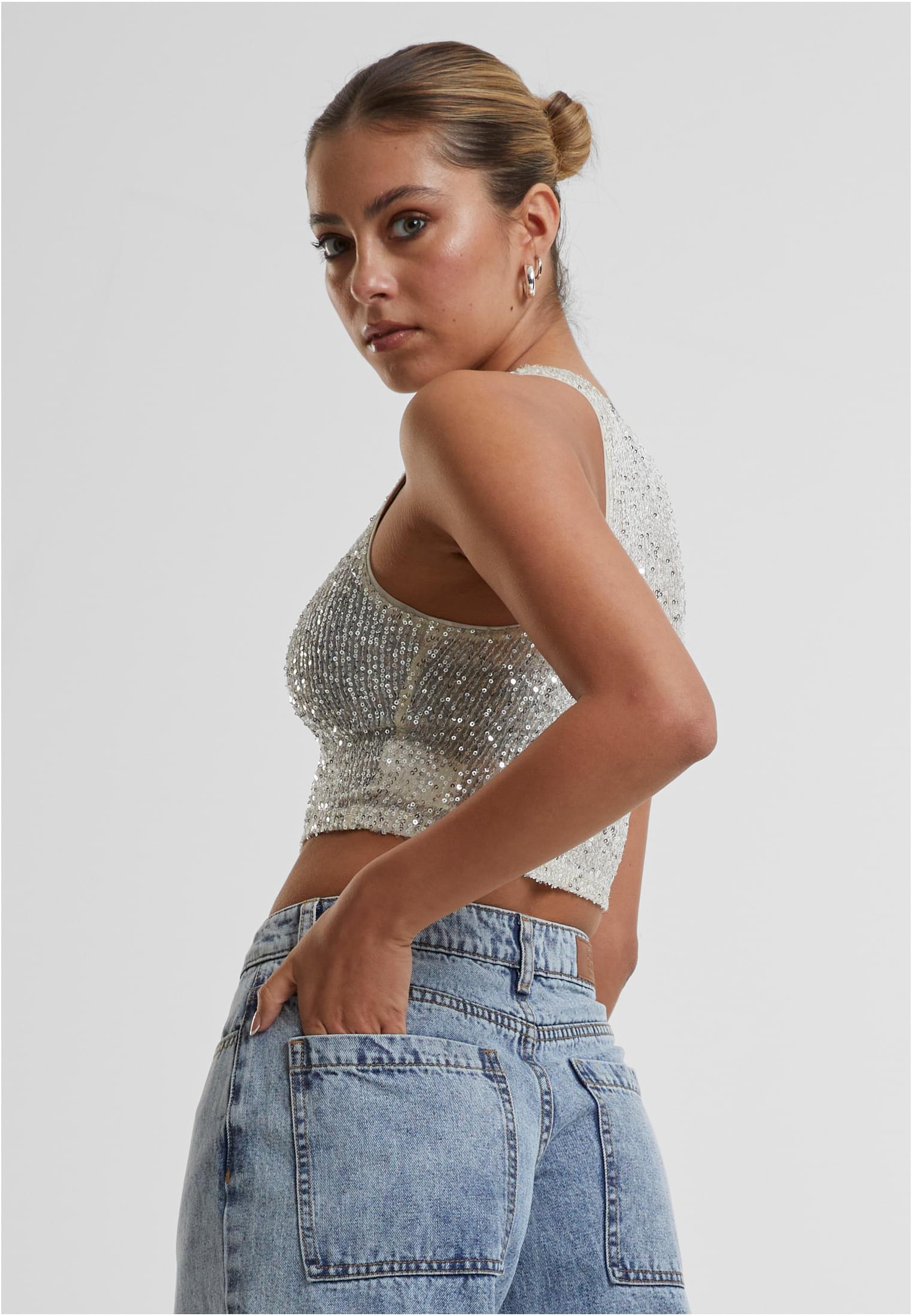 UC Sequins Cropped Top