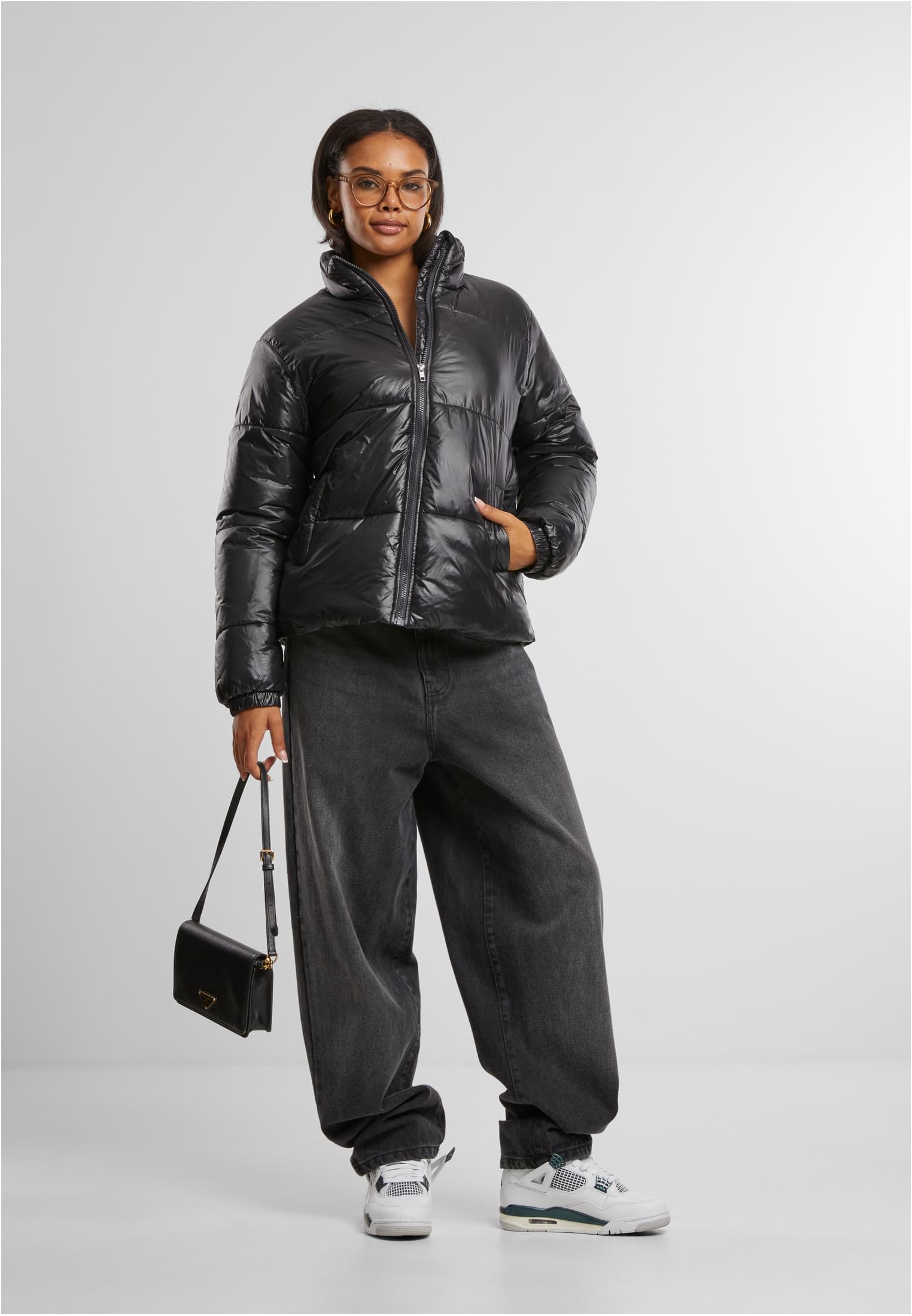 UC Recycled Short Shiny Puffer Jacket