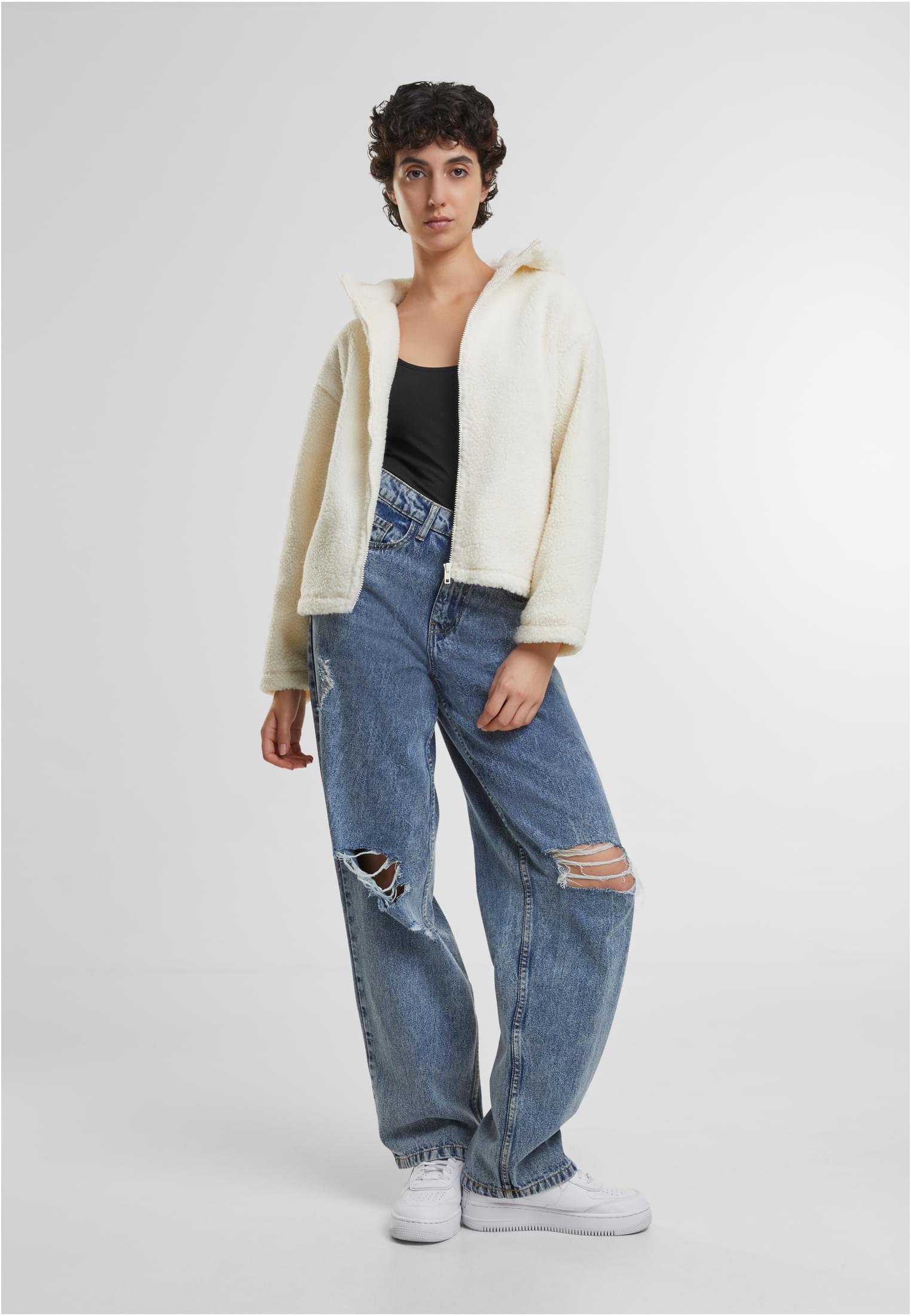 UC Short Hooded Sherpa Jacket