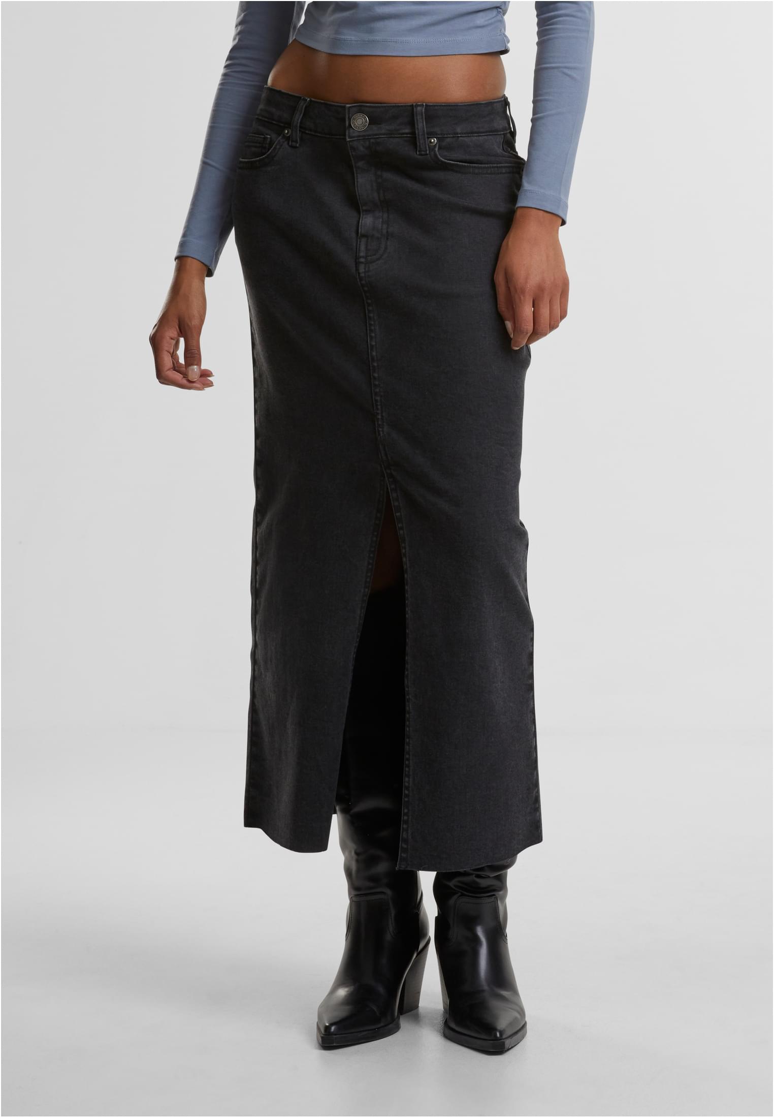 UC High Slit Denim Skirt
