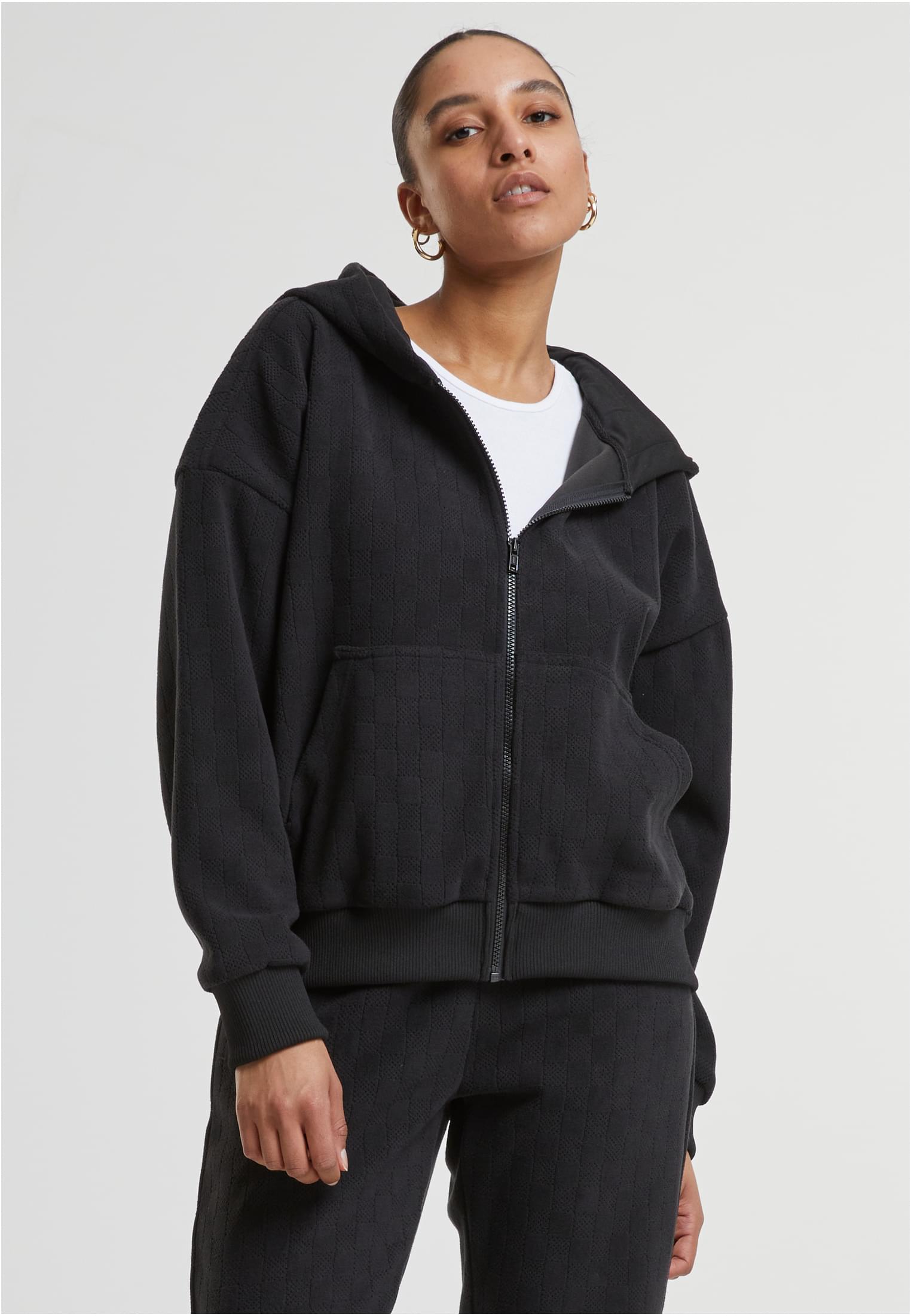 UC Jacquard Velvet Oversized Zip Hoody