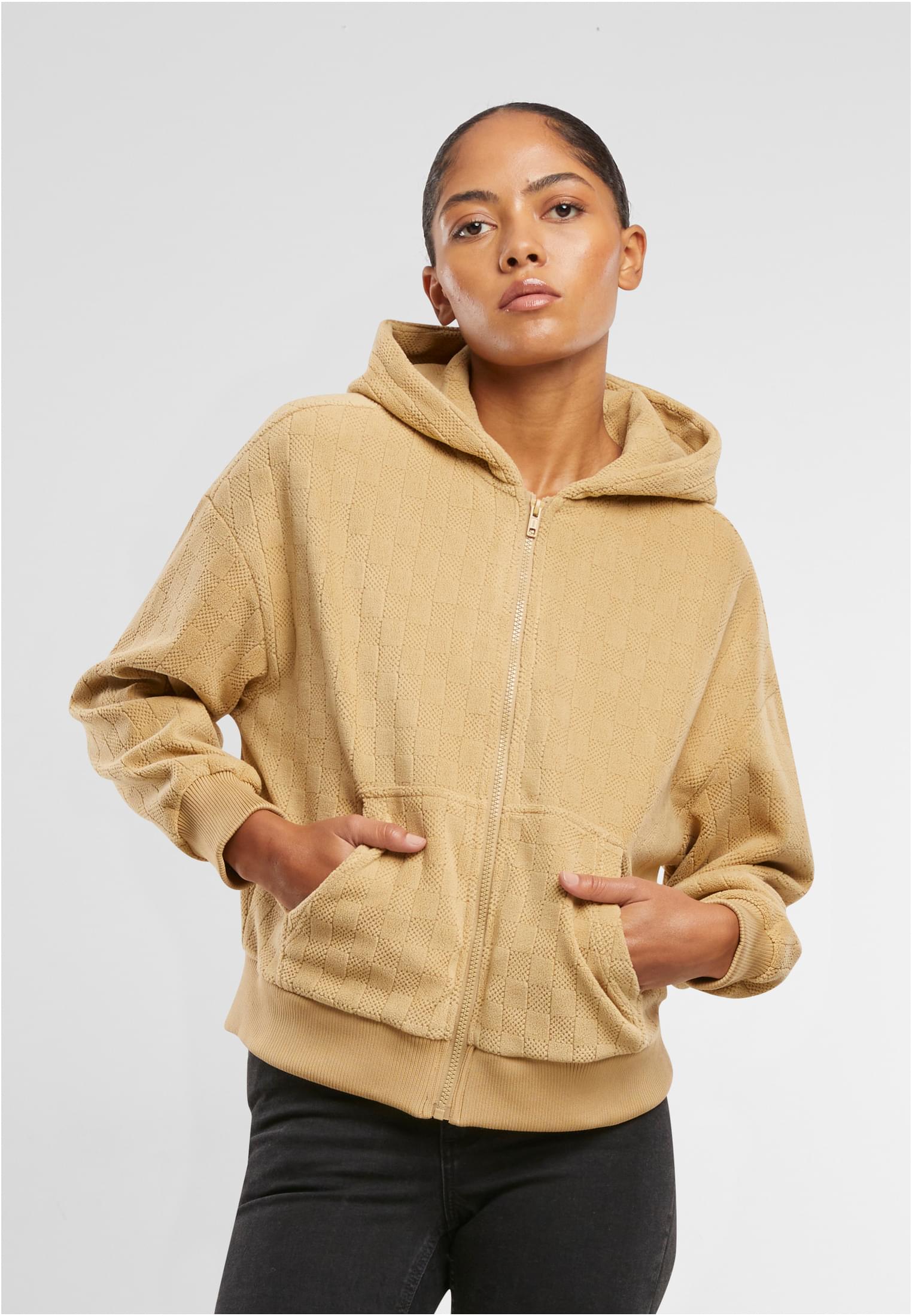 UC Jacquard Velvet Oversized Zip Hoody