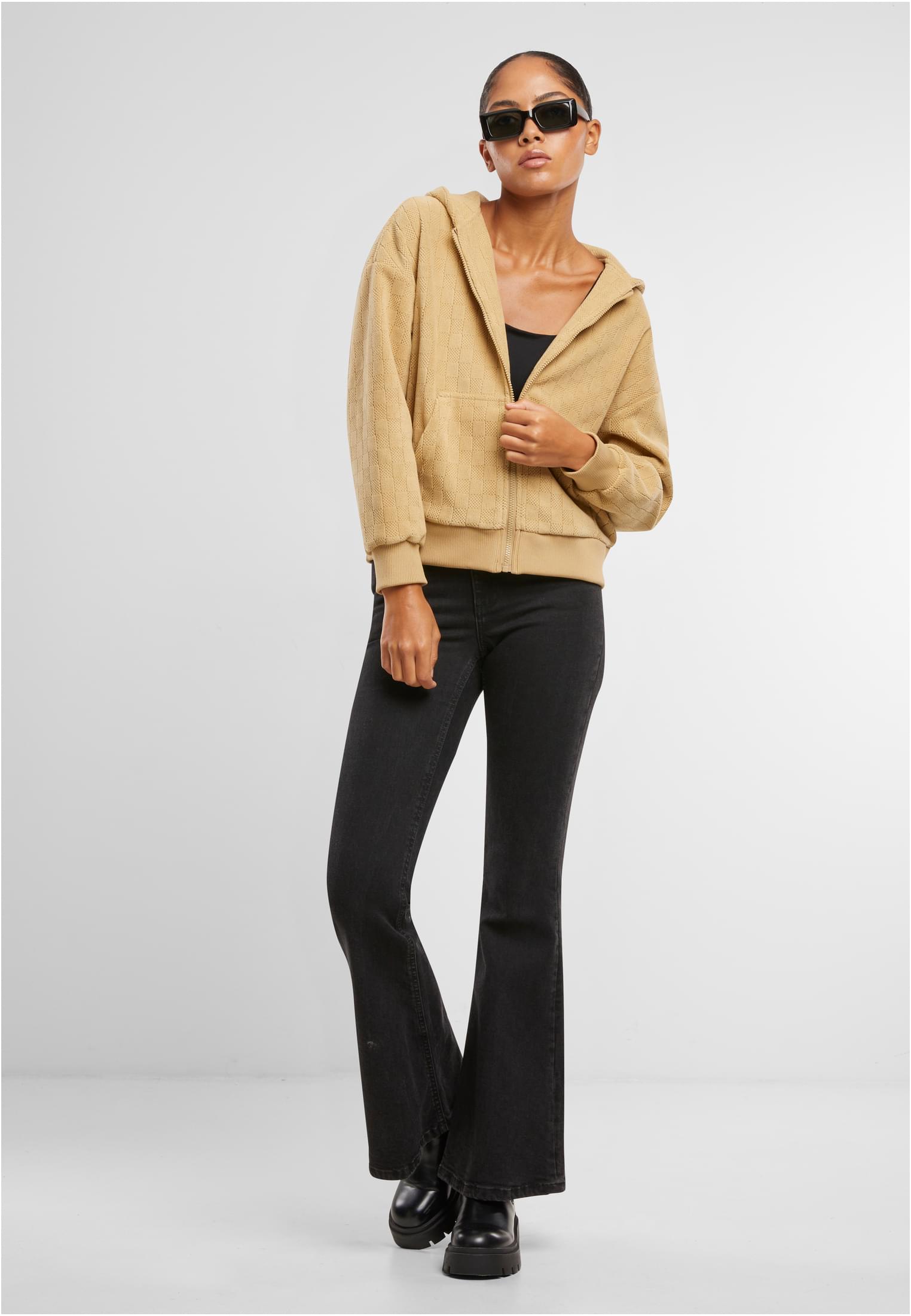 UC Jacquard Velvet Oversized Zip Hoody