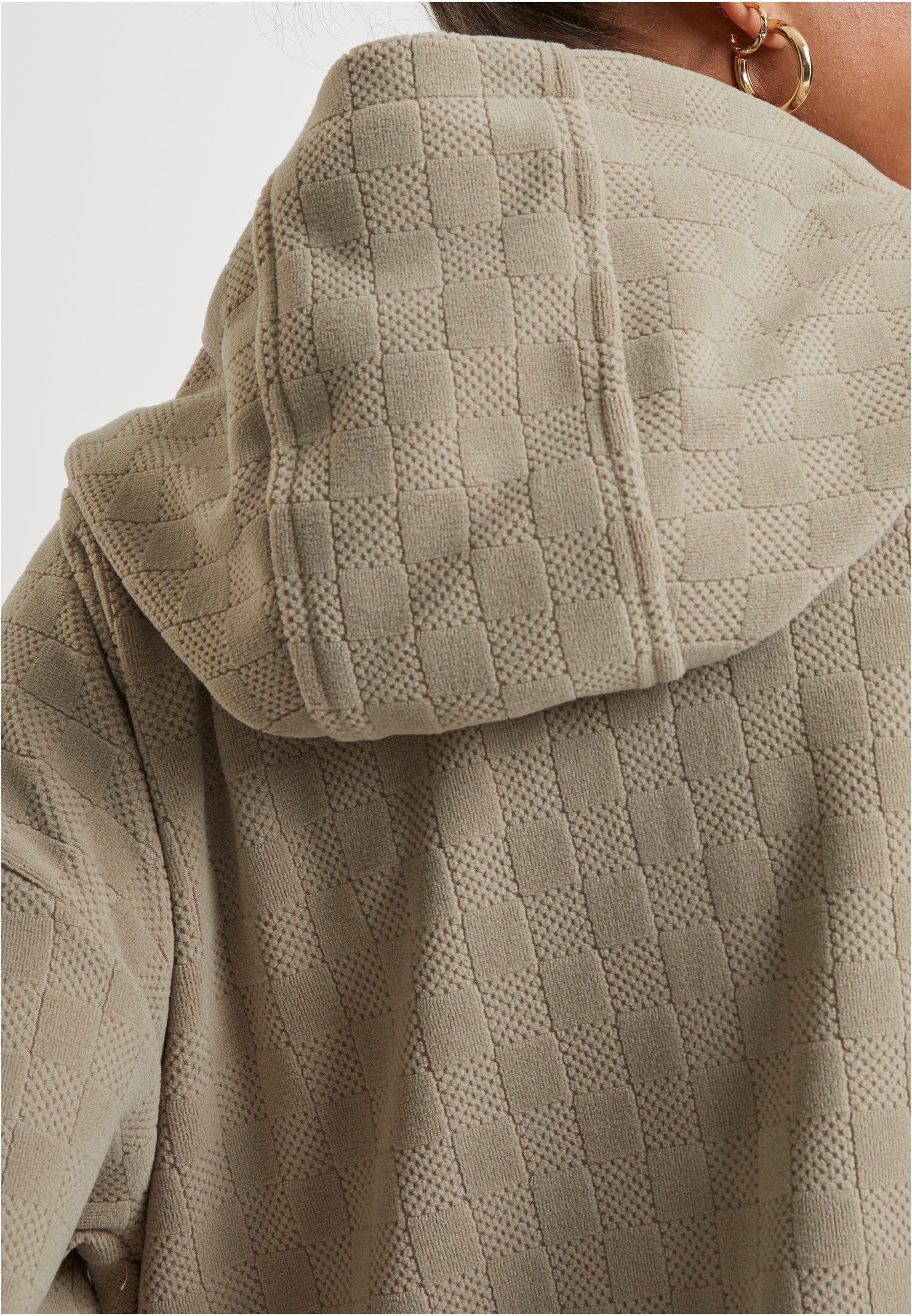 UC Jacquard Velvet Oversized Zip Hoody