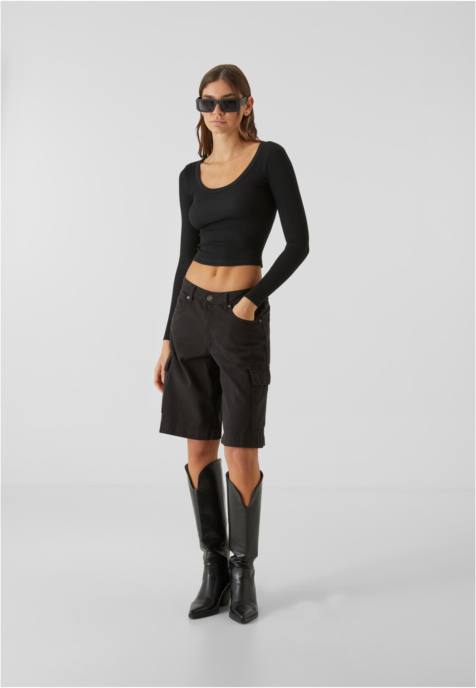 UC Organic Rib Jersey široký výstřih s dlouhým rukávem