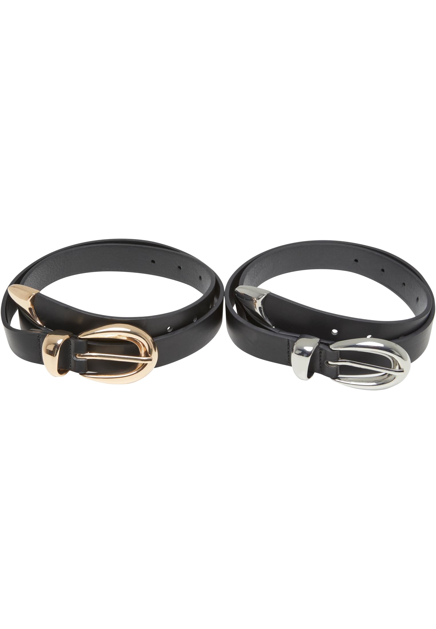 UC Chunky Buckle Loop Synthetic Leather Belt 2-Pack