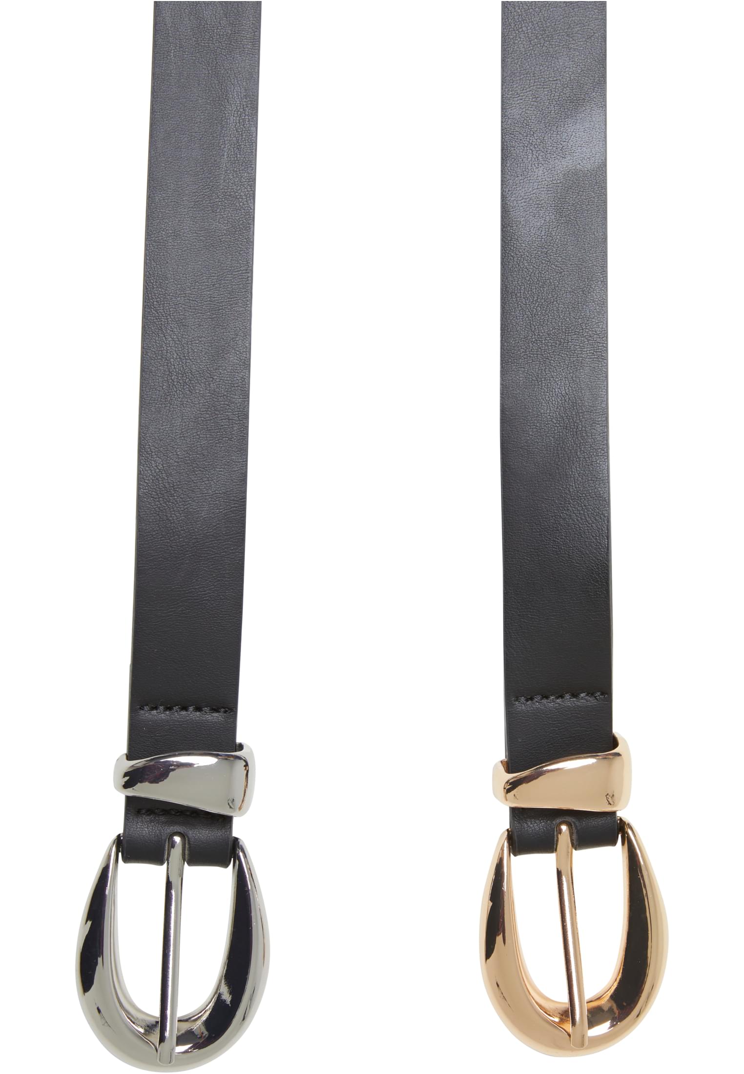 UC Chunky Buckle Loop Synthetic Leather Belt 2-Pack