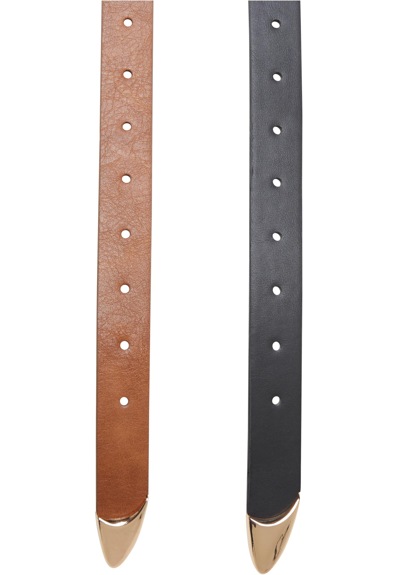 UC Chunky Buckle Loop Synthetic Leather Belt 2-Pack