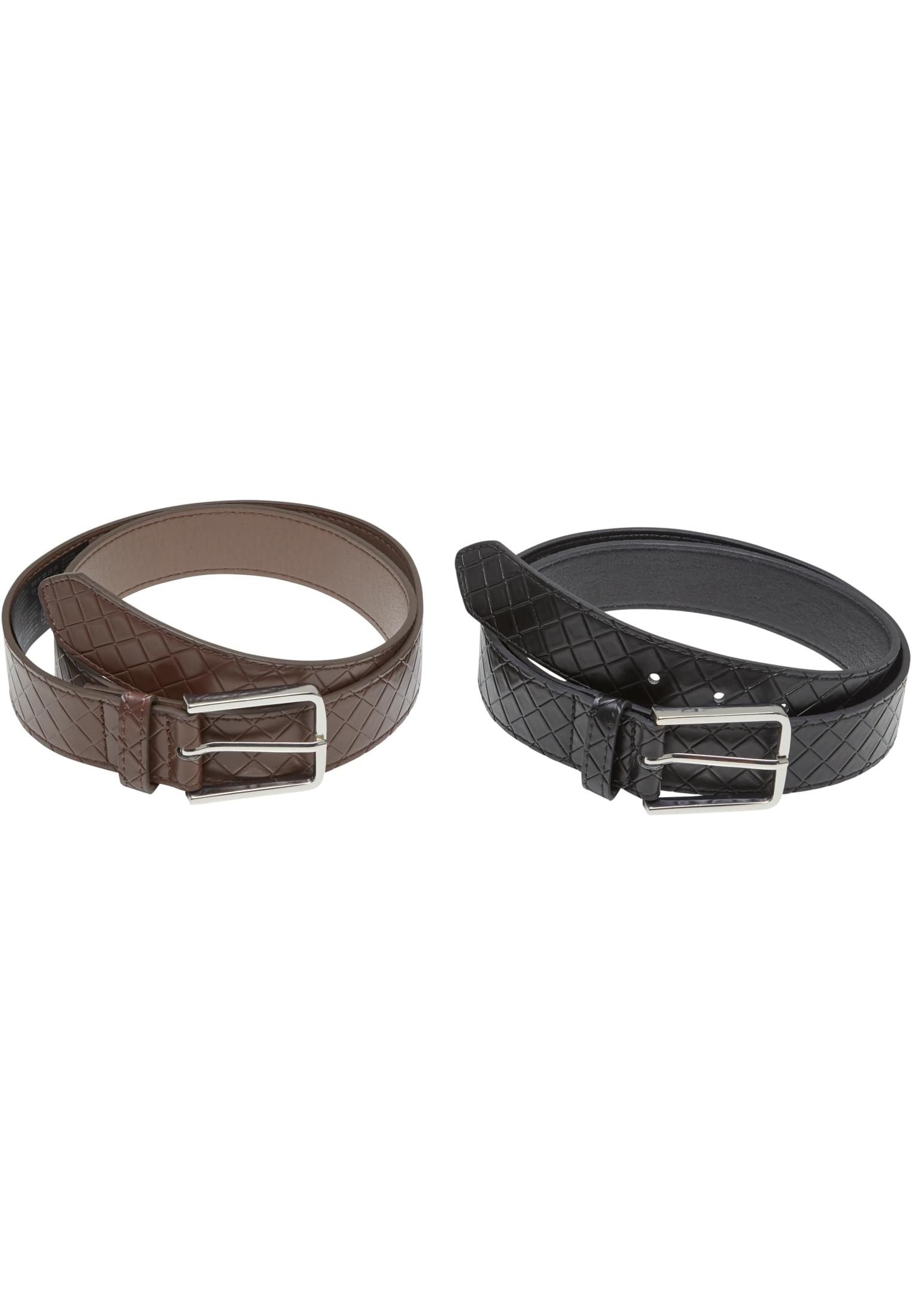 UC Woven Embossed Synthetic Leather Belt 2-Pack