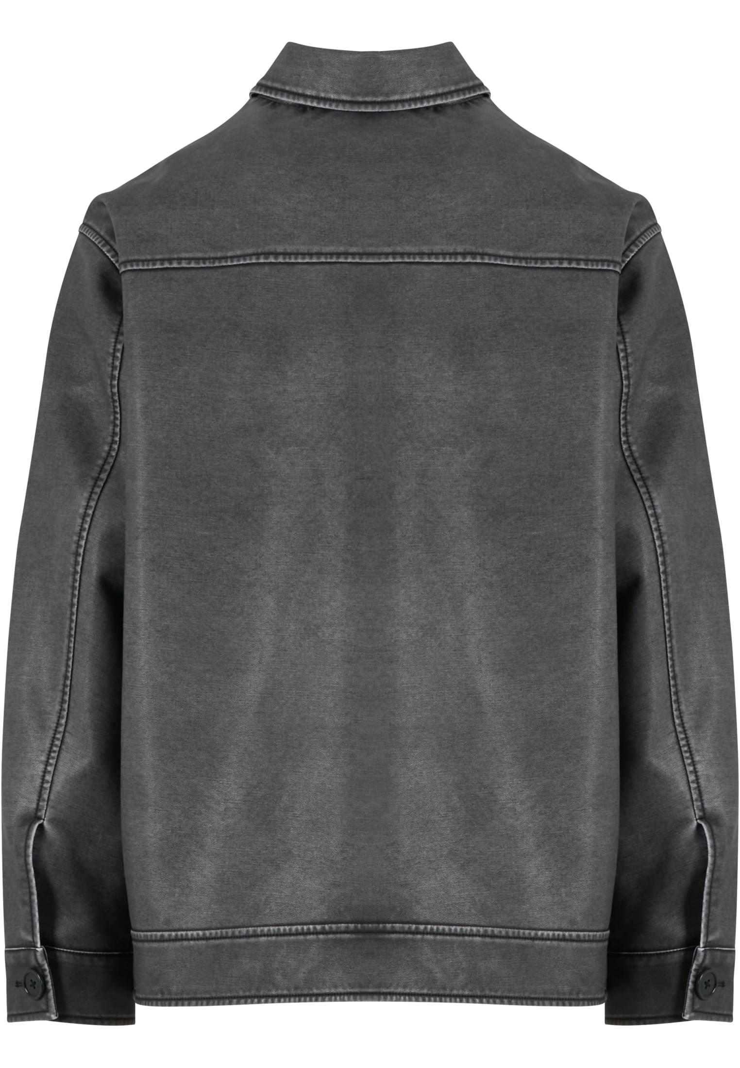 UC Synthetic Vintage Leather Shirt Jacket