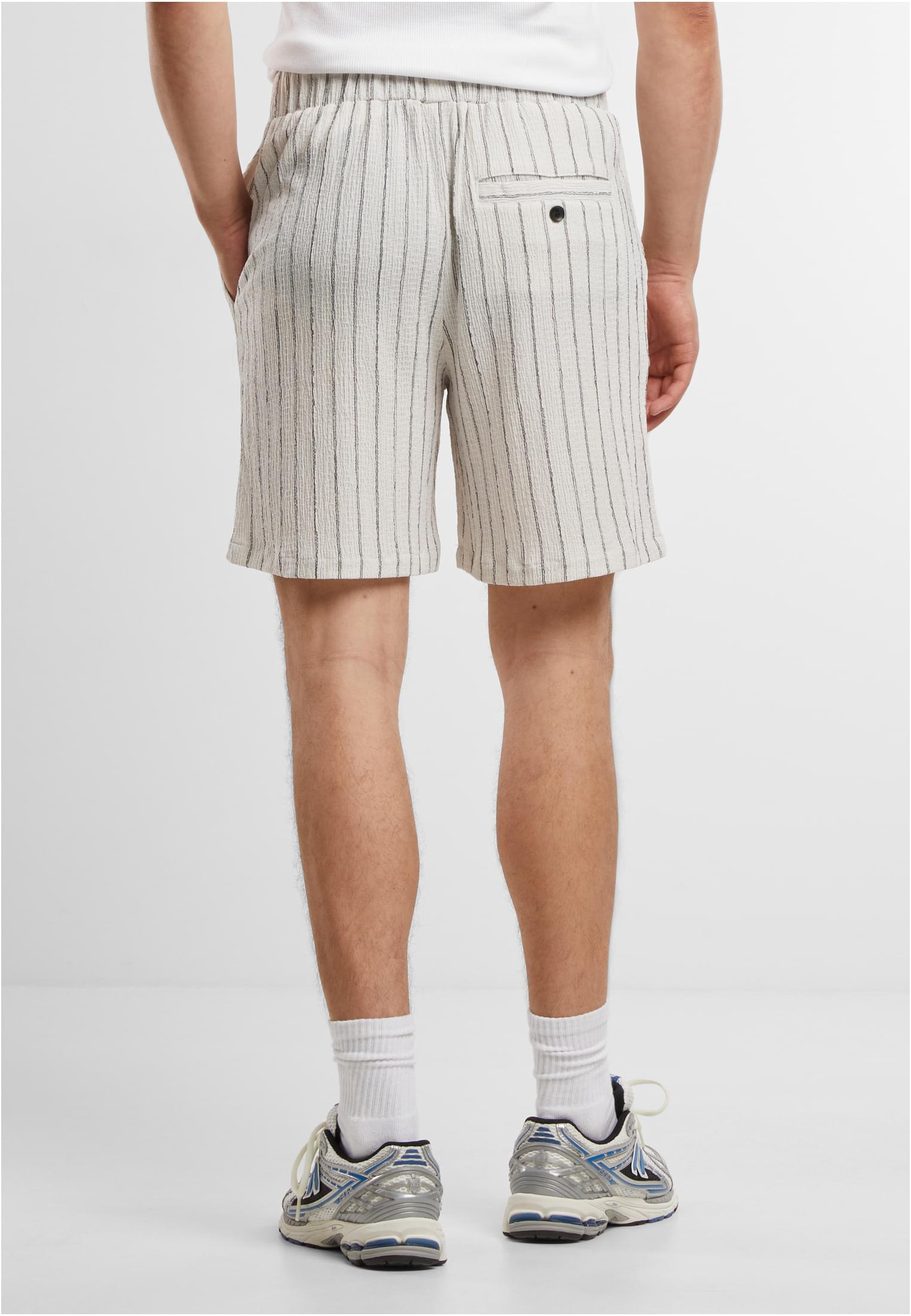 Pantaloncini da resort UC a righe stropicciate