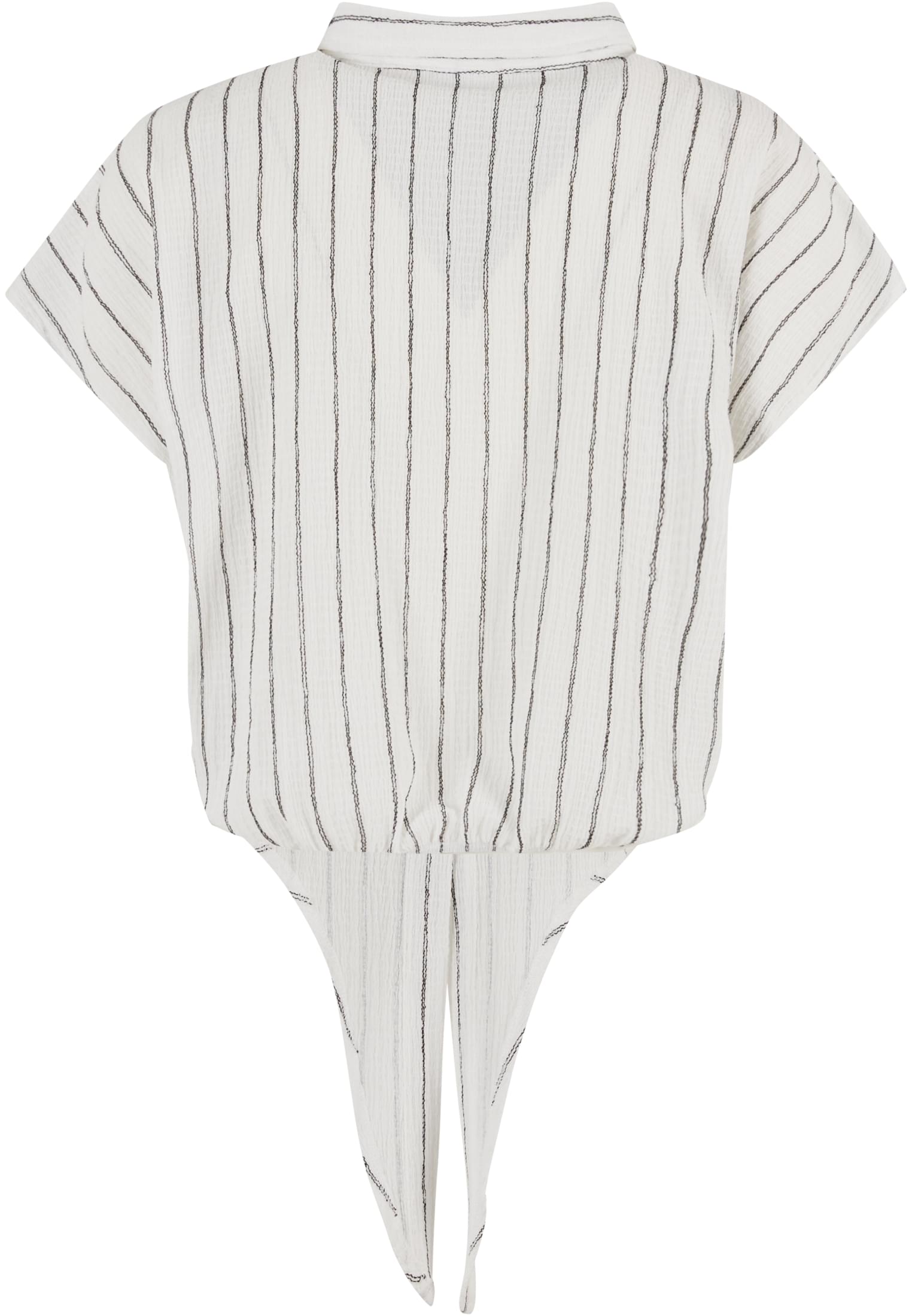 UC Structured Striped Tied Blouse