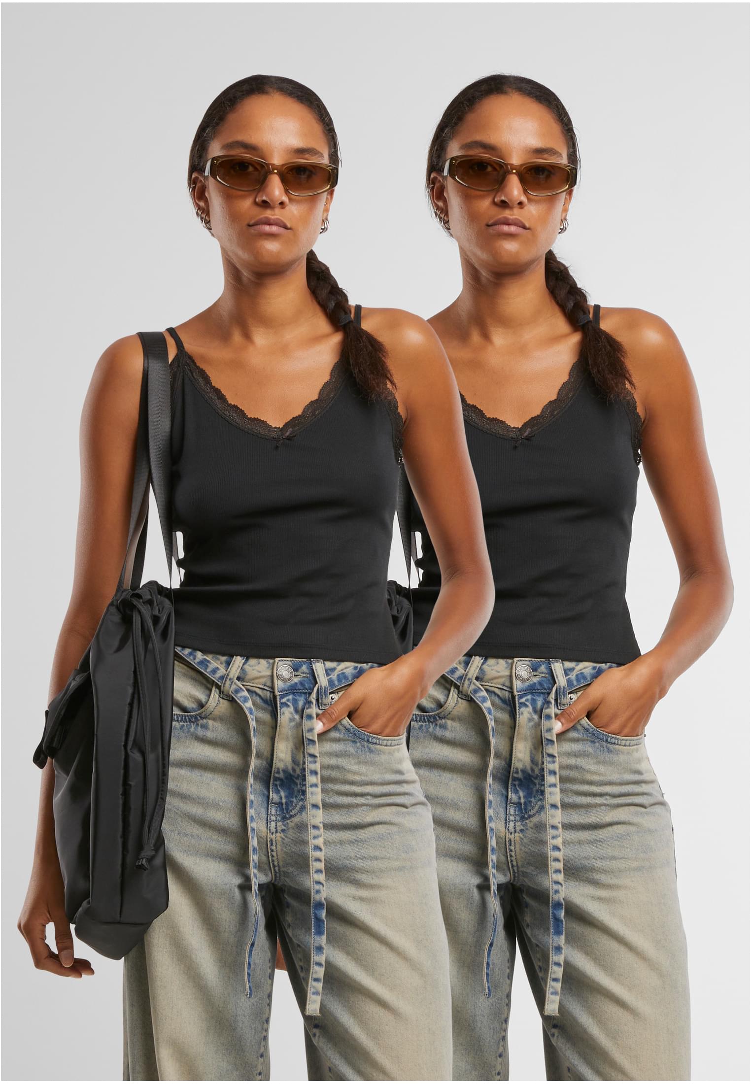 UC V-Neck Lace Top 2-Pack