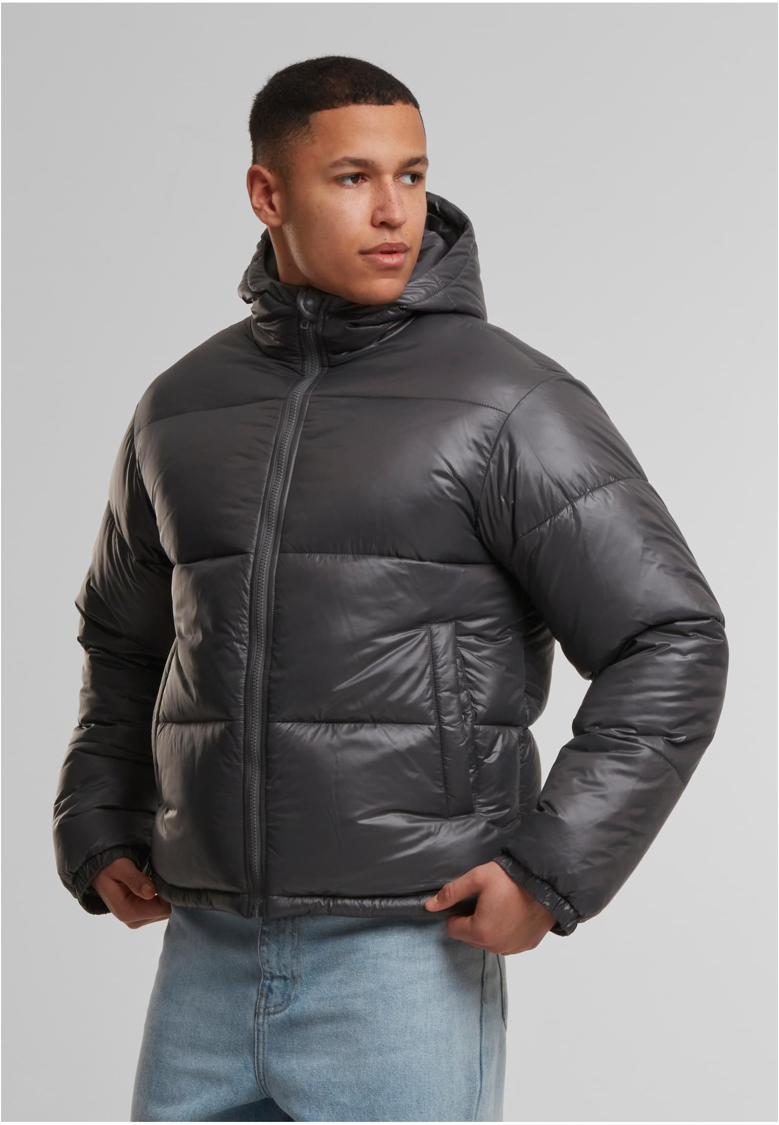 UC Shiny Puffer Jacket With Hood