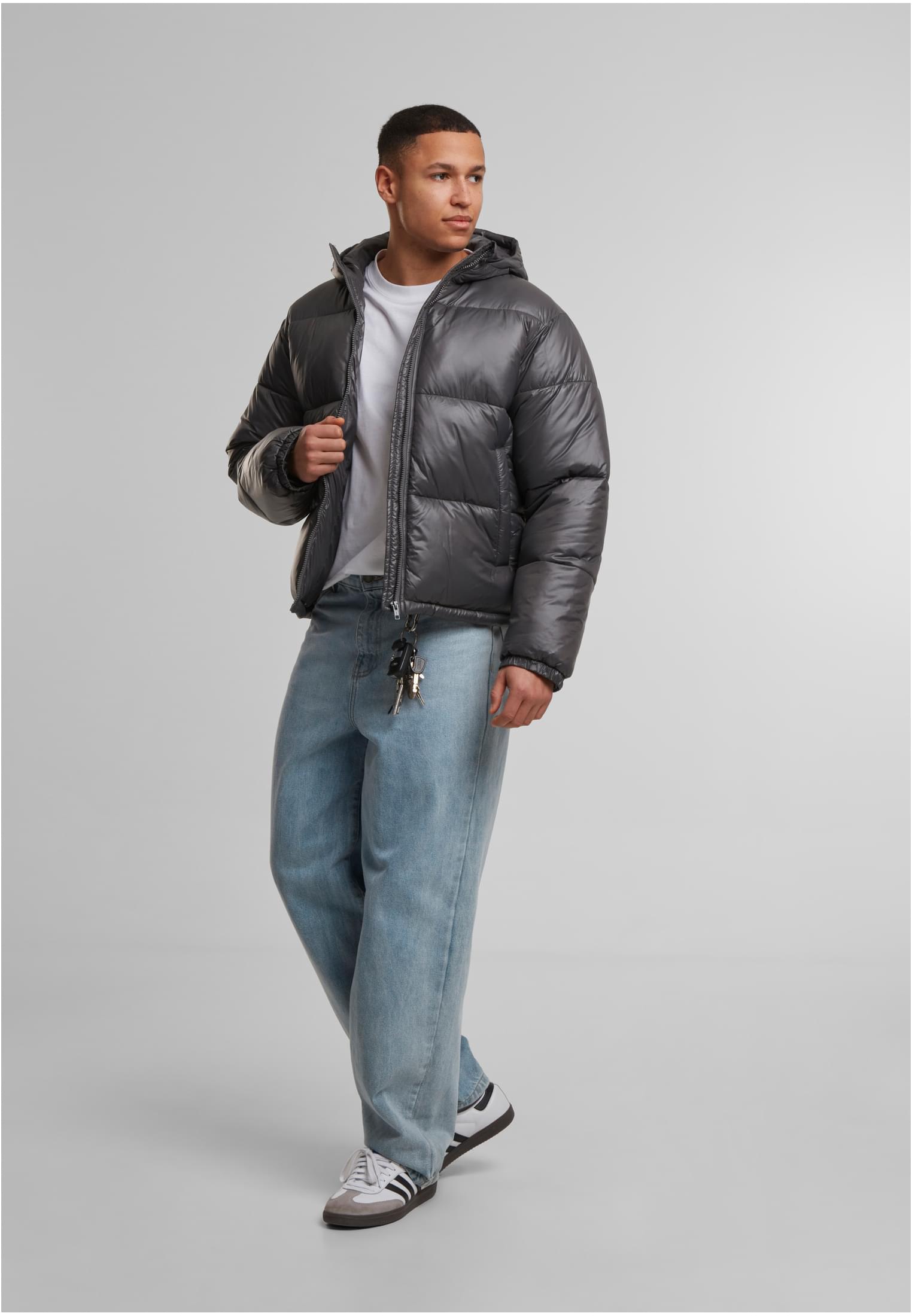 UC Shiny Puffer Jacket With Hood