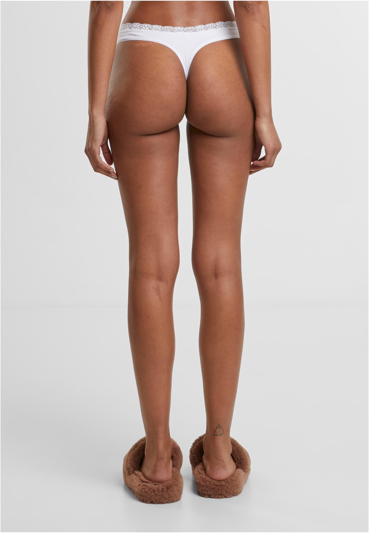 Confezione da 5 slip in pizzo e cotone UC Basic