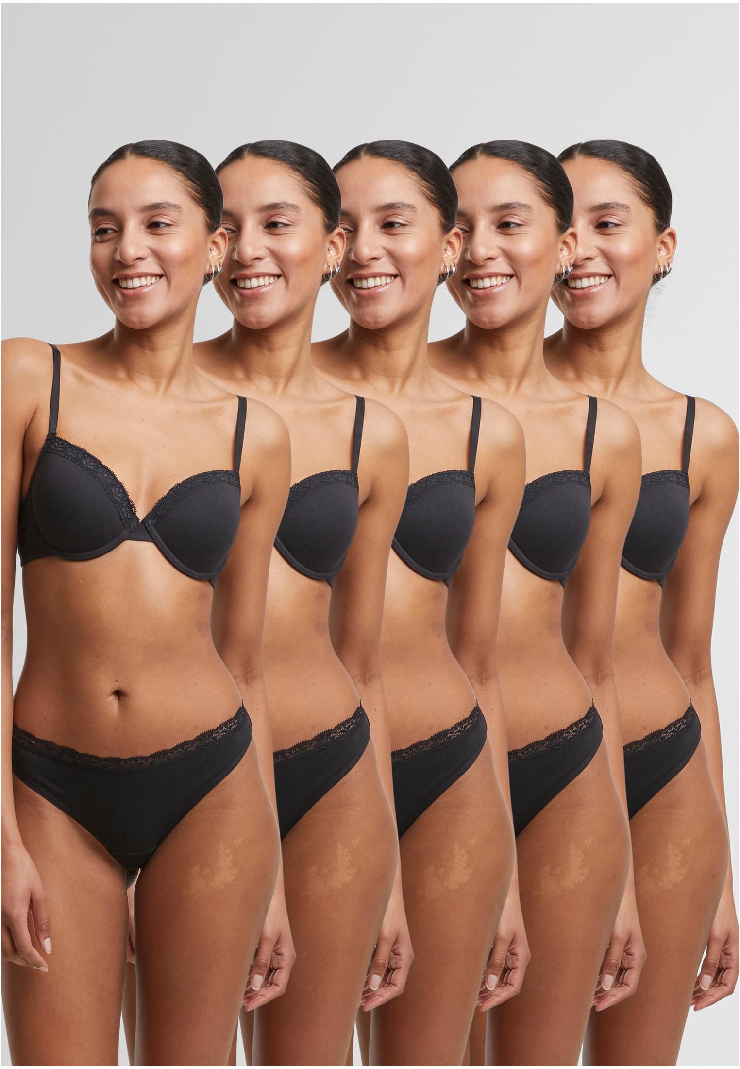 UC Basic Cotton Thong Lace 5-pak
