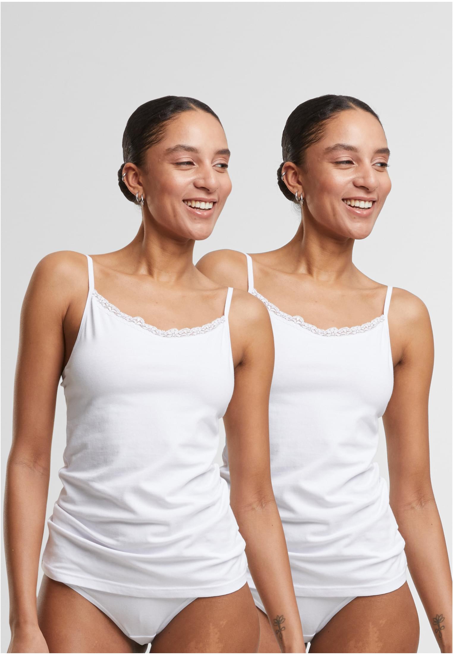 UC Basic Tank Top Cotton Lace 2-Pack