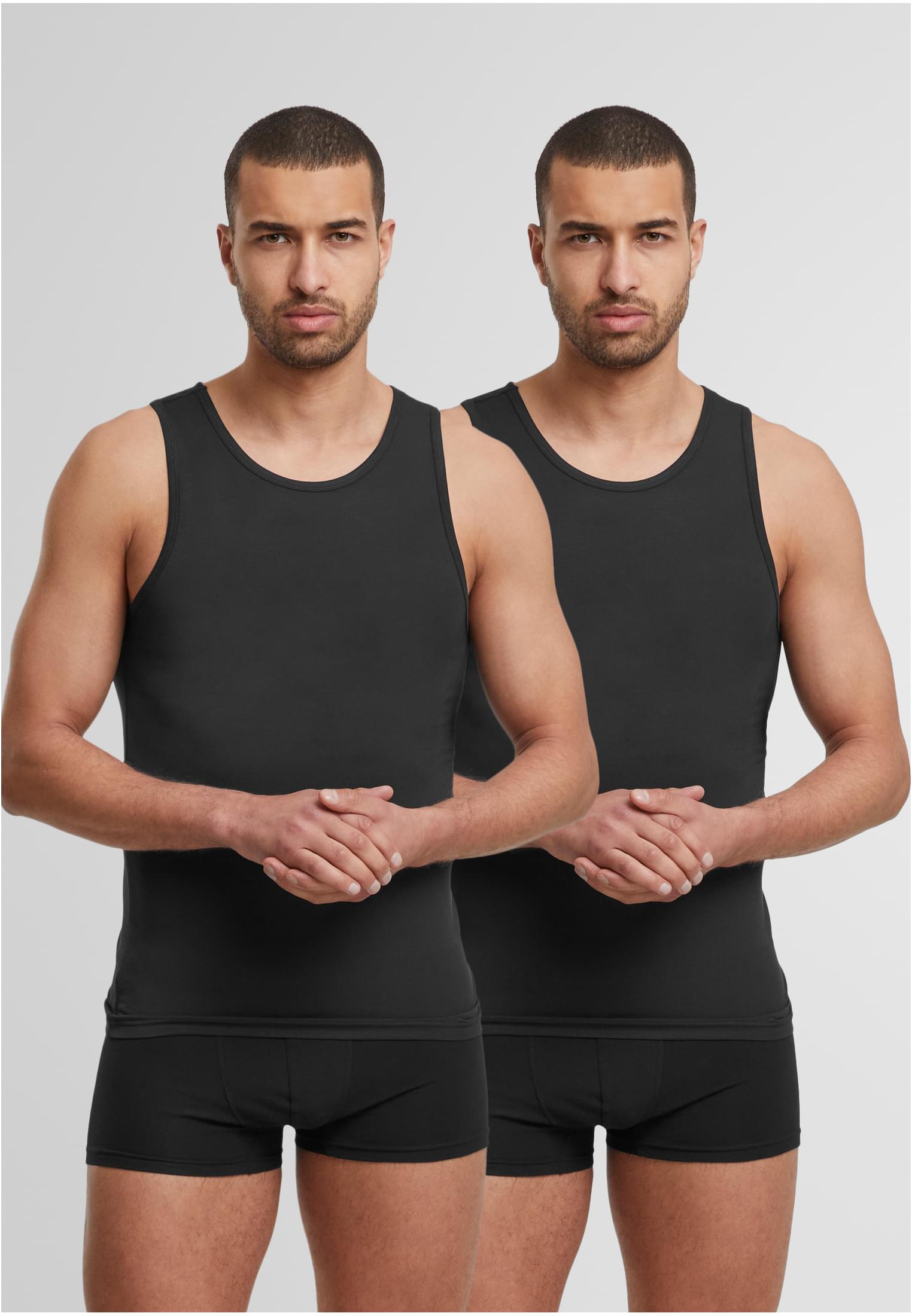 UC Bamboo Basic Tank Top 2-Pack BLACK M