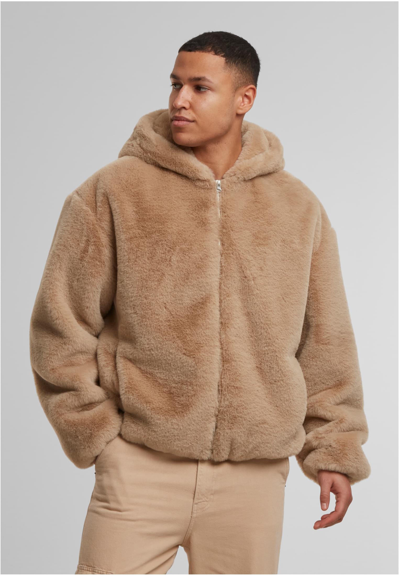 UC Full Zip Faux Fur Hoodie