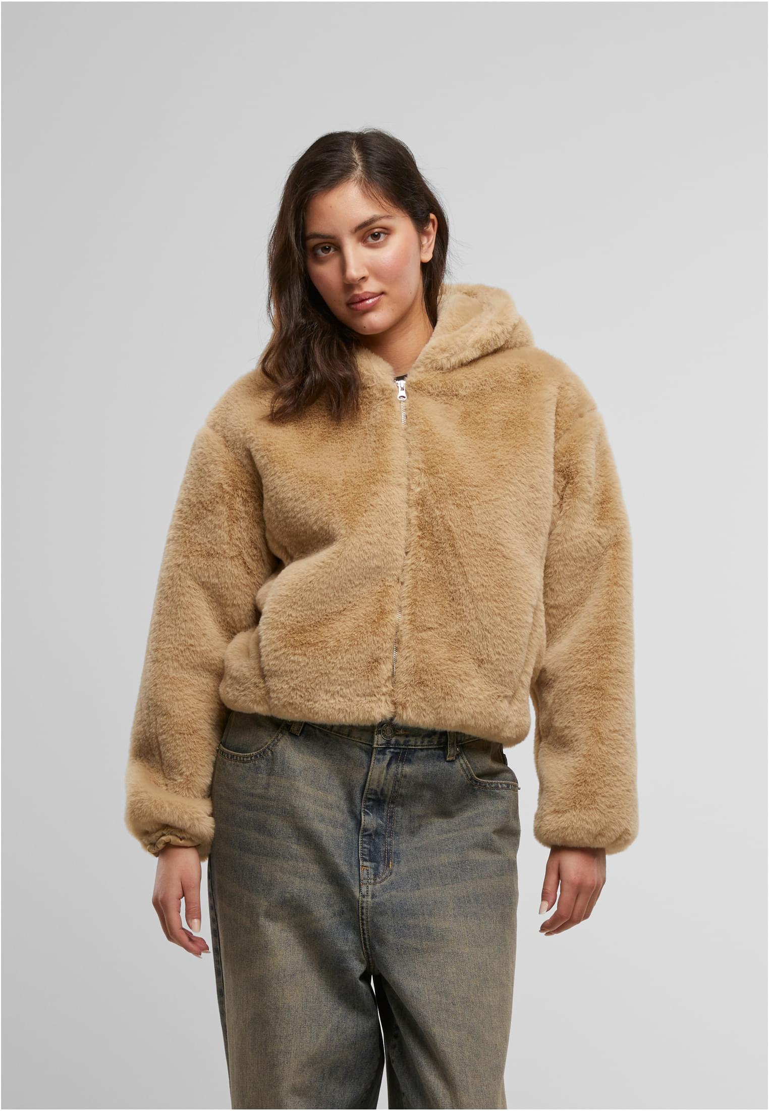 UC Full Zip Faux Fur Hoodie