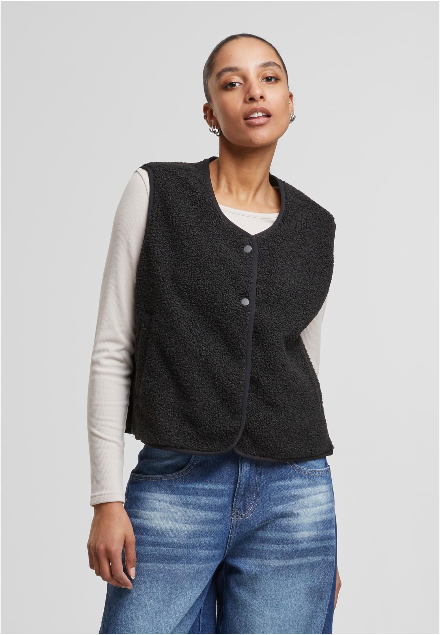 UC Buttoned Teddy Vest