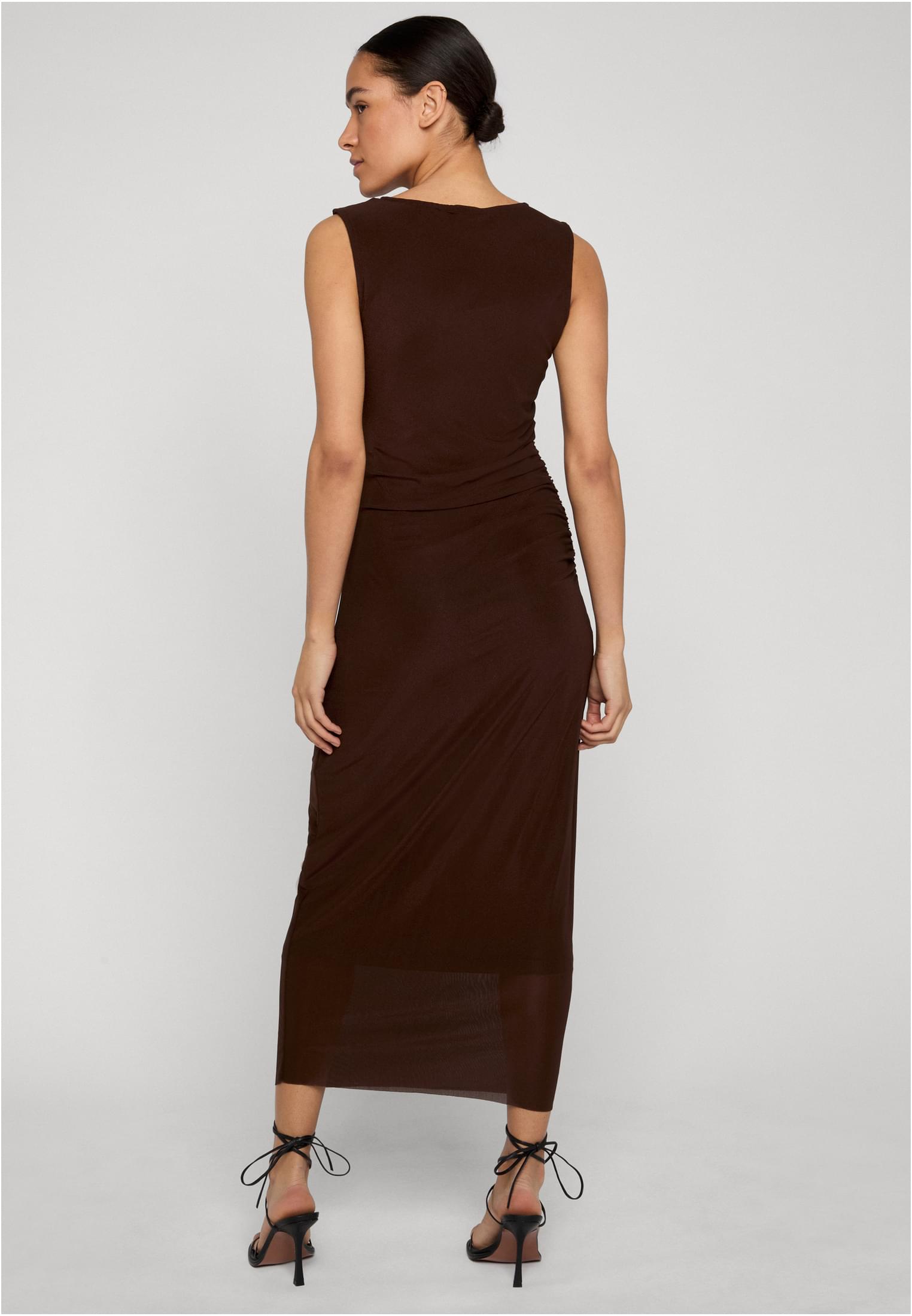 UC Long Ruffled Mesh Dress