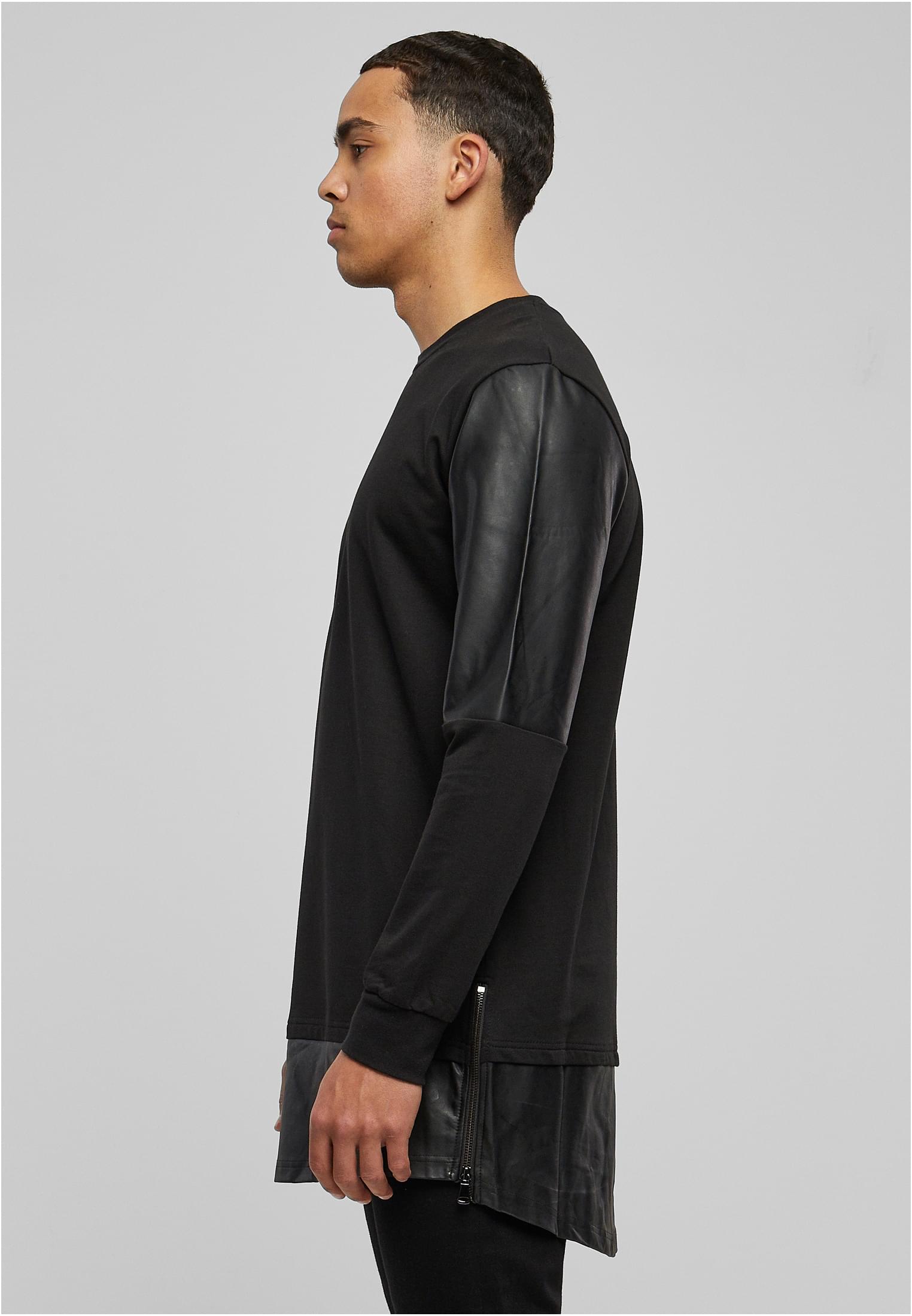 UC Long Zipped Synthetic Leather Crewneck